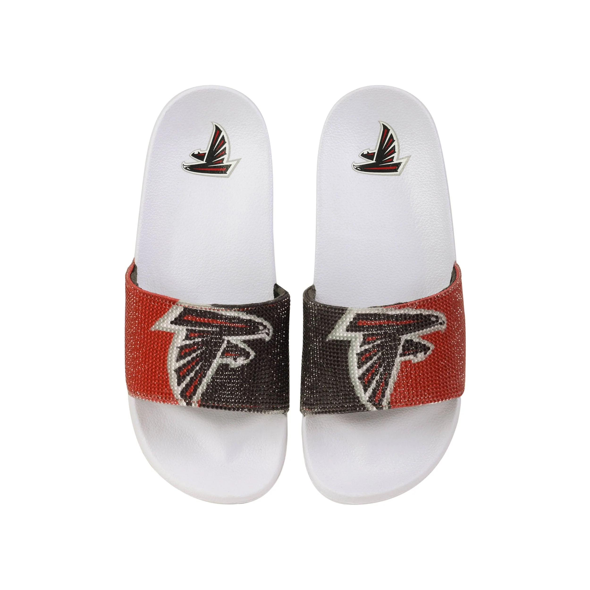 Atlanta Falcons NFL Womens Big Logo Shimmer Slide - Image 2