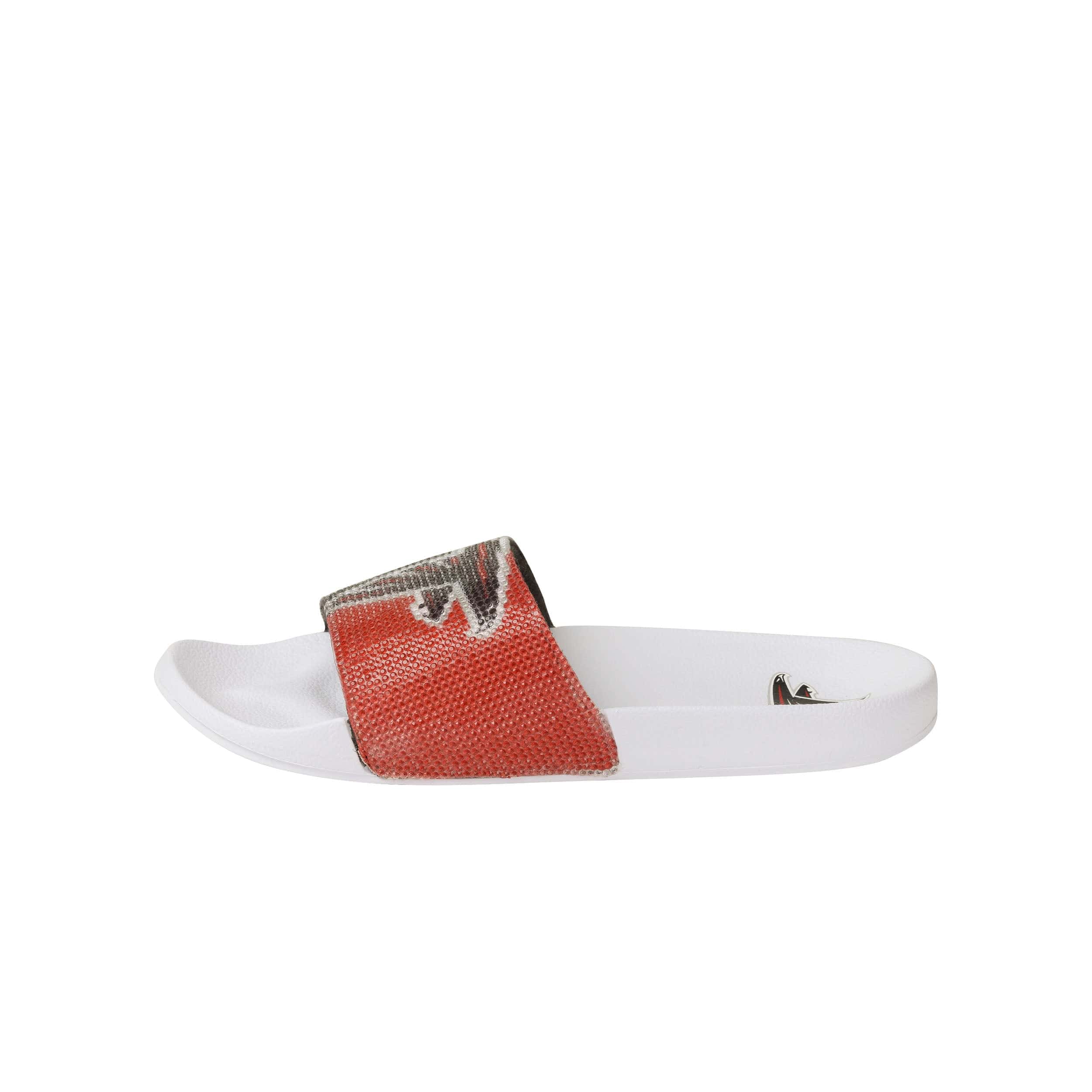 Atlanta Falcons NFL Womens Big Logo Shimmer Slide - Image 4