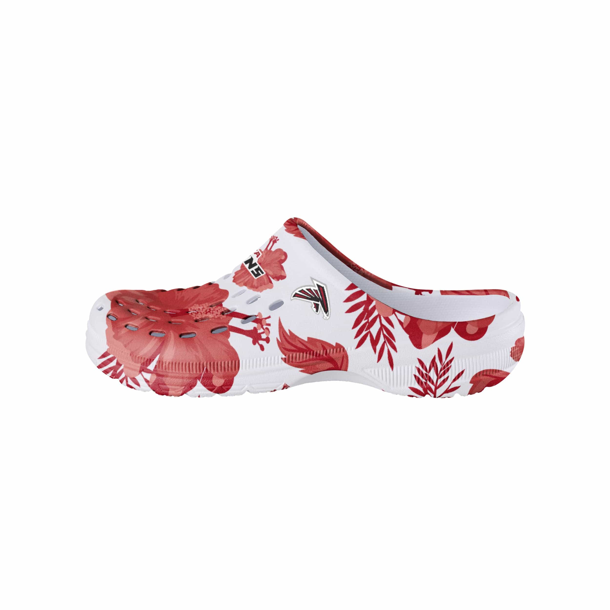 Atlanta Falcons NFL Womens Floral White Clog - Image 2