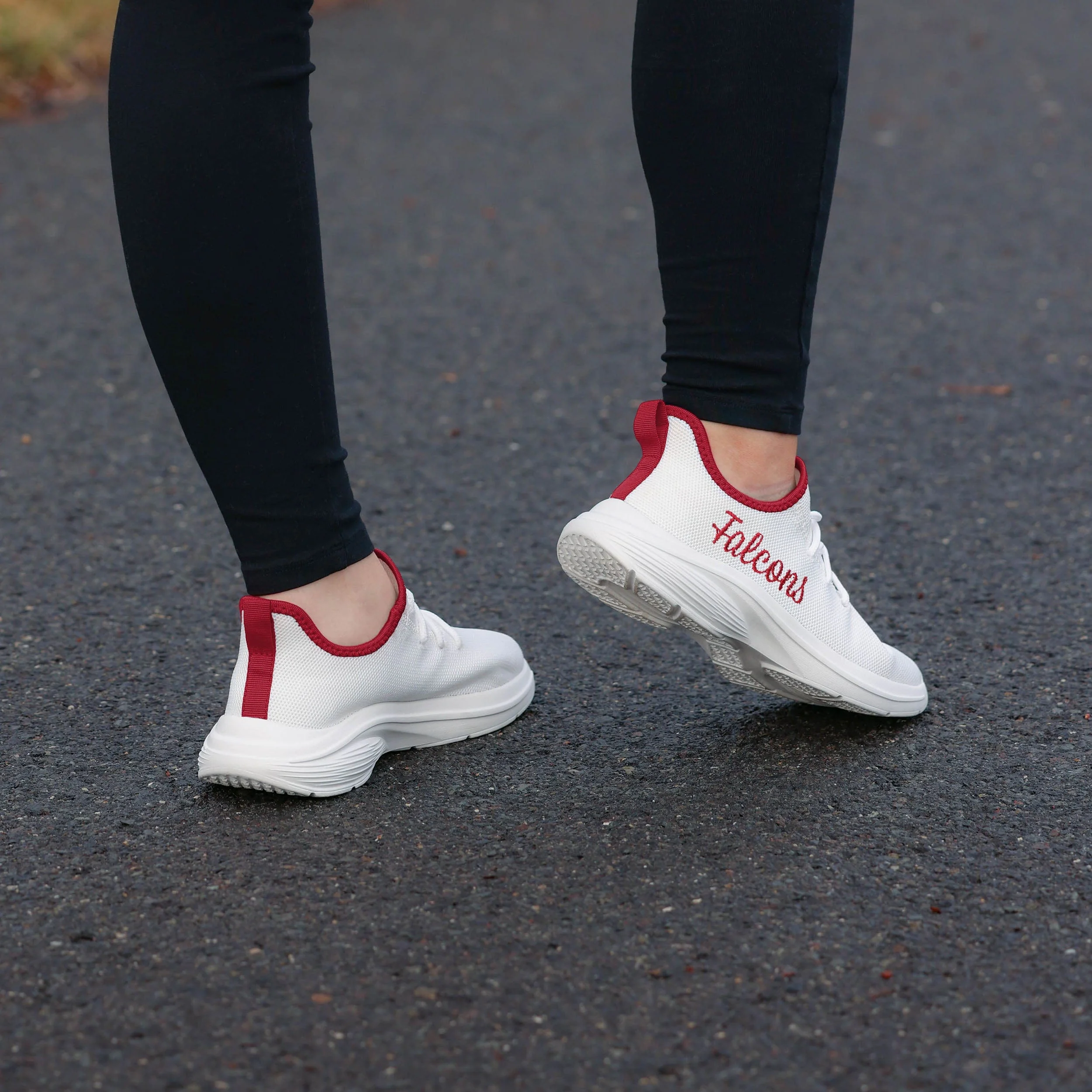 Atlanta Falcons NFL Womens Midsole White Sneakers - Image 3