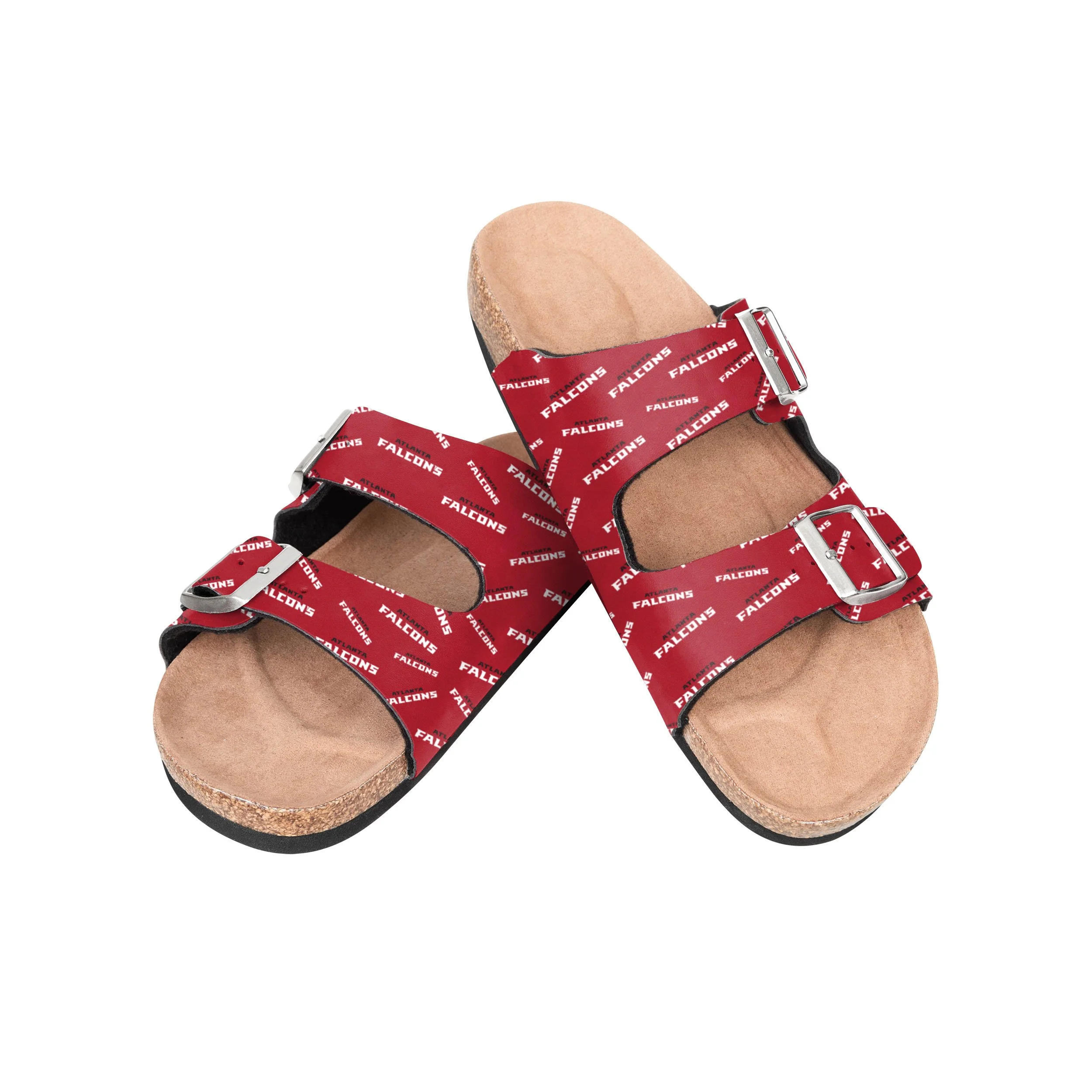 Atlanta Falcons NFL Womens Mini Print Double Buckle Sandal