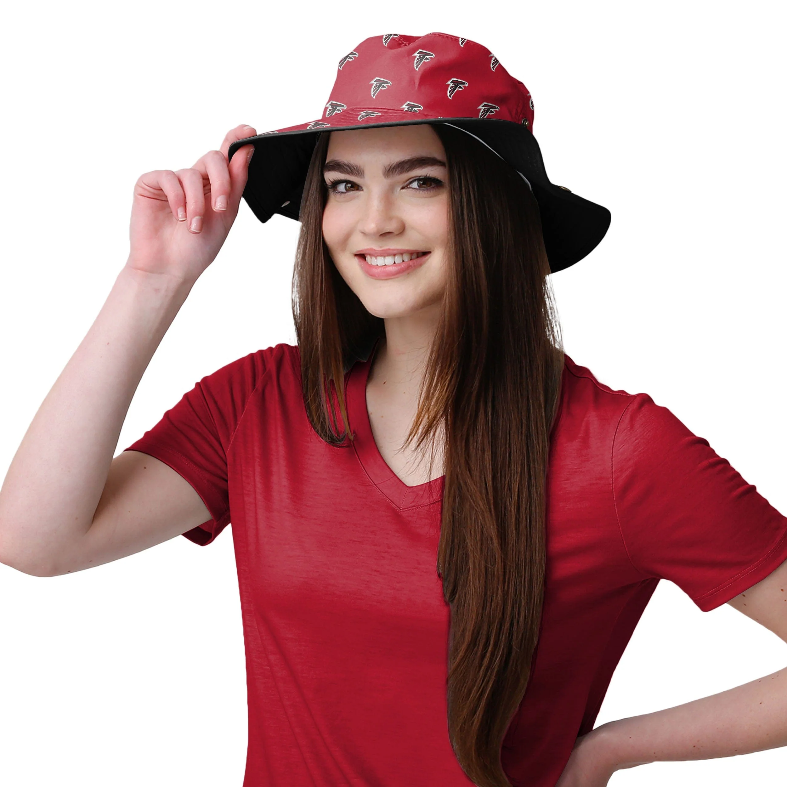 Atlanta Falcons NFL Womens Mini Print Hybrid Boonie Hat - Image 2