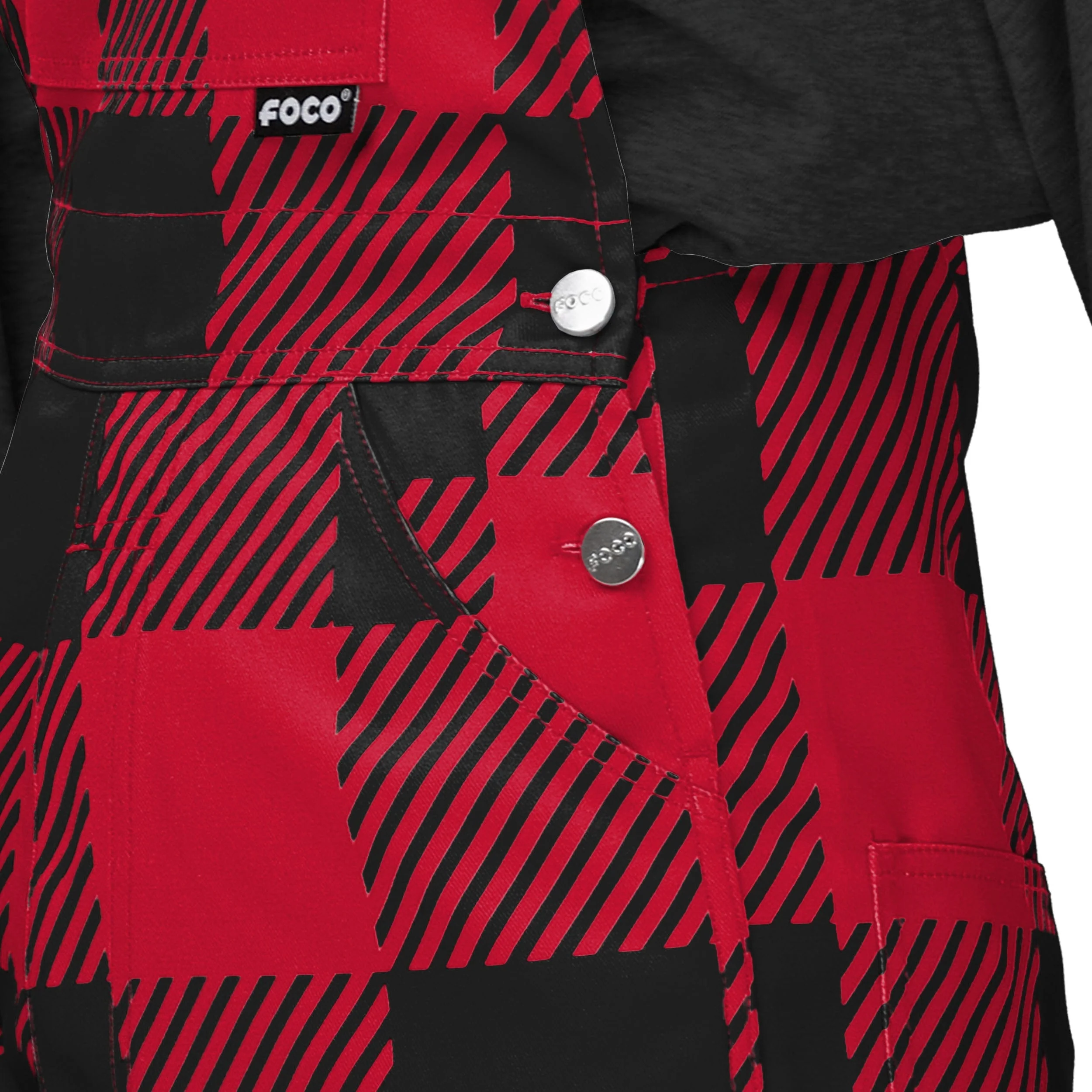 Atlanta Falcons NFL Womens Plaid Bib Overalls - Image 5