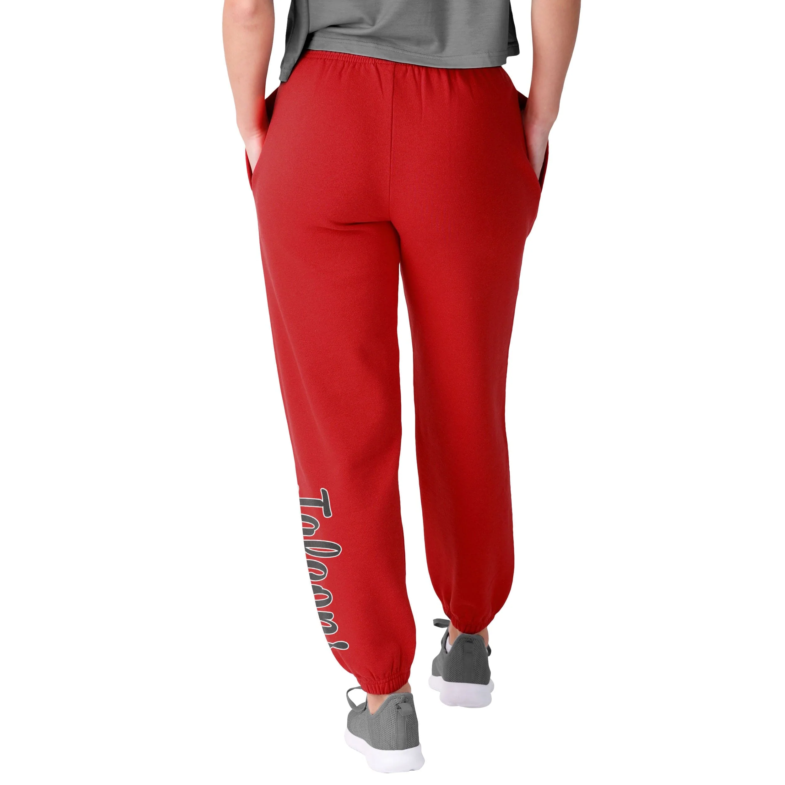 Atlanta Falcons NFL Womens Script Wordmark Team Color Sweatpants - Image 2