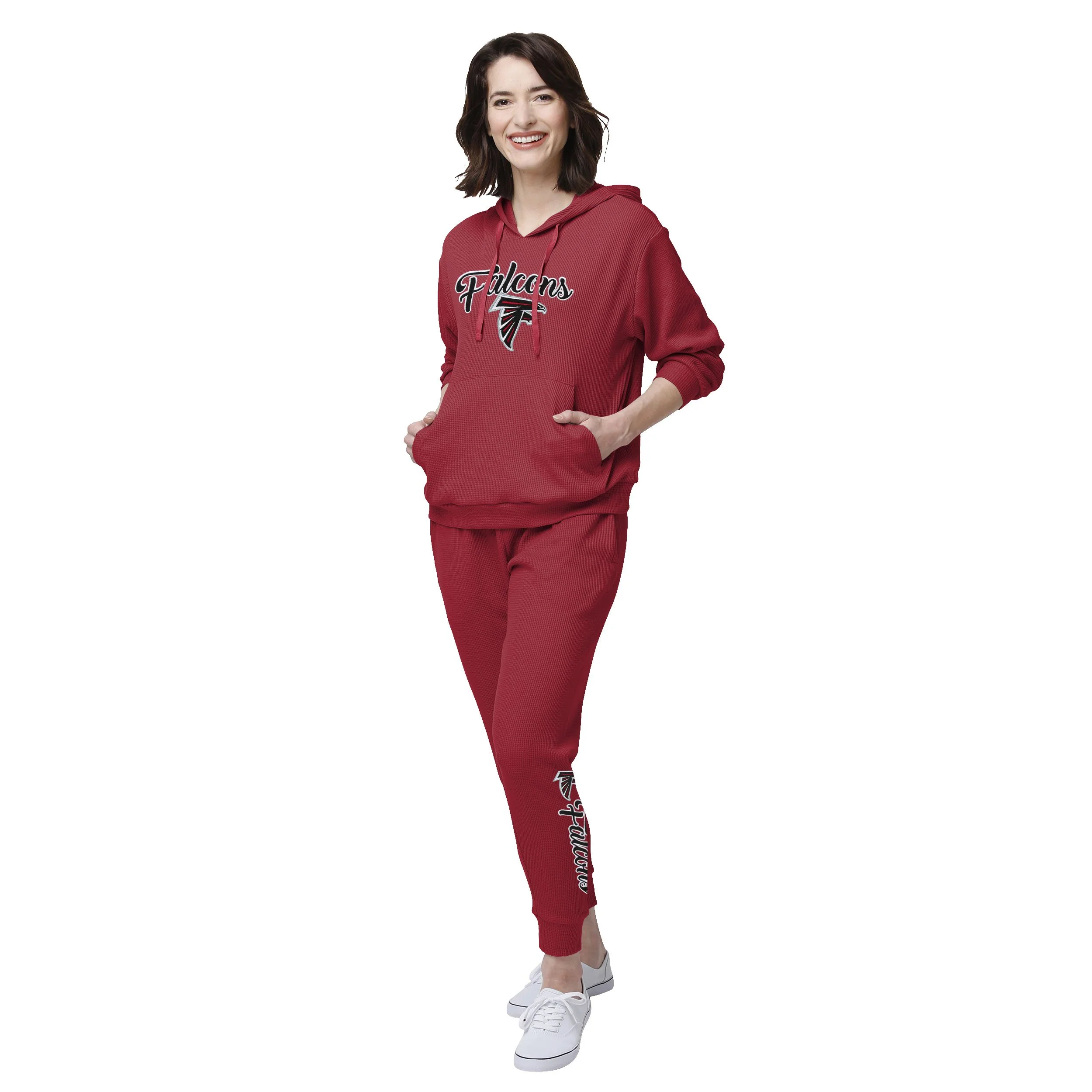 Atlanta Falcons NFL Womens Waffle Lounge Pants - Image 2