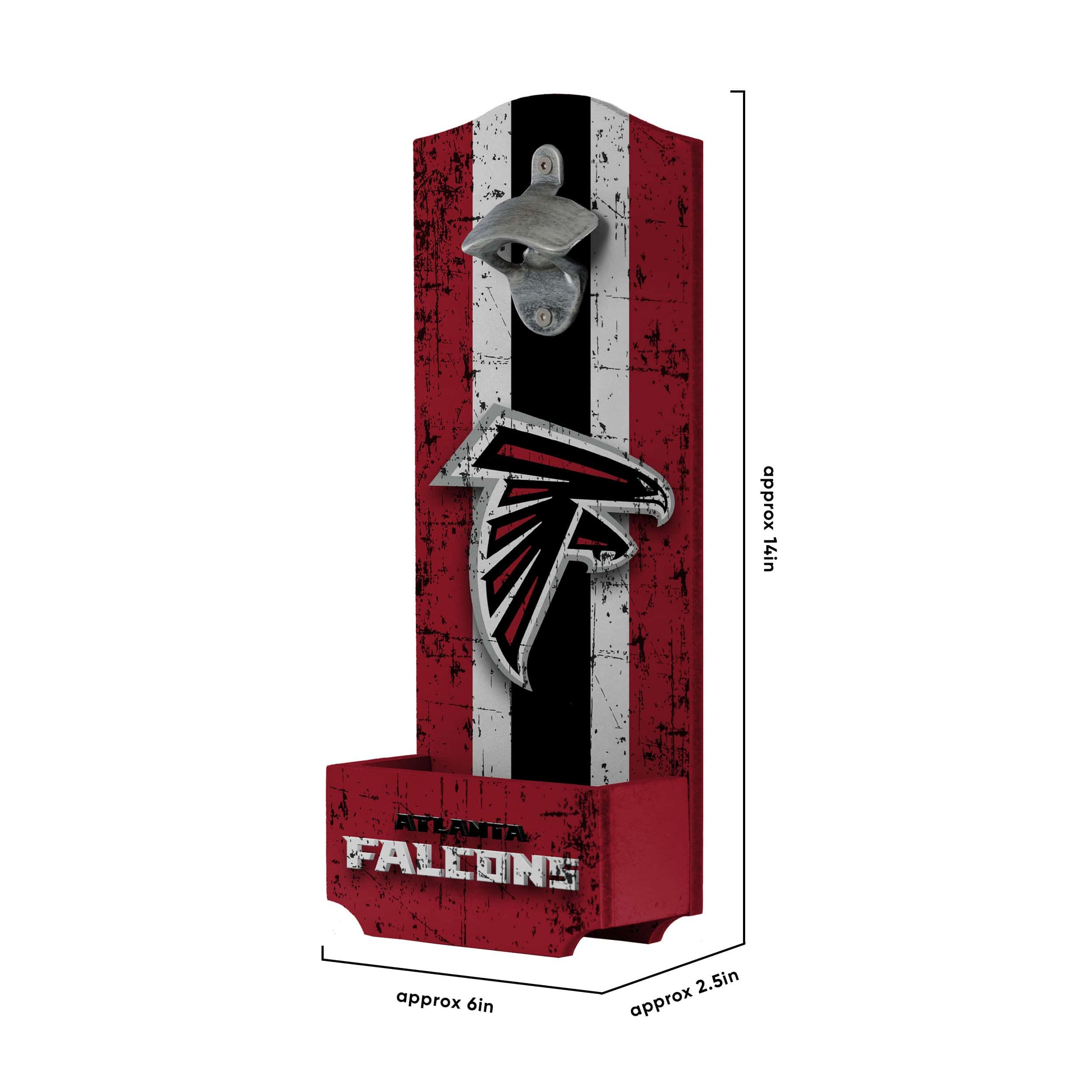 Atlanta Falcons NFL Wooden Bottle Cap Opener Sign - Image 5