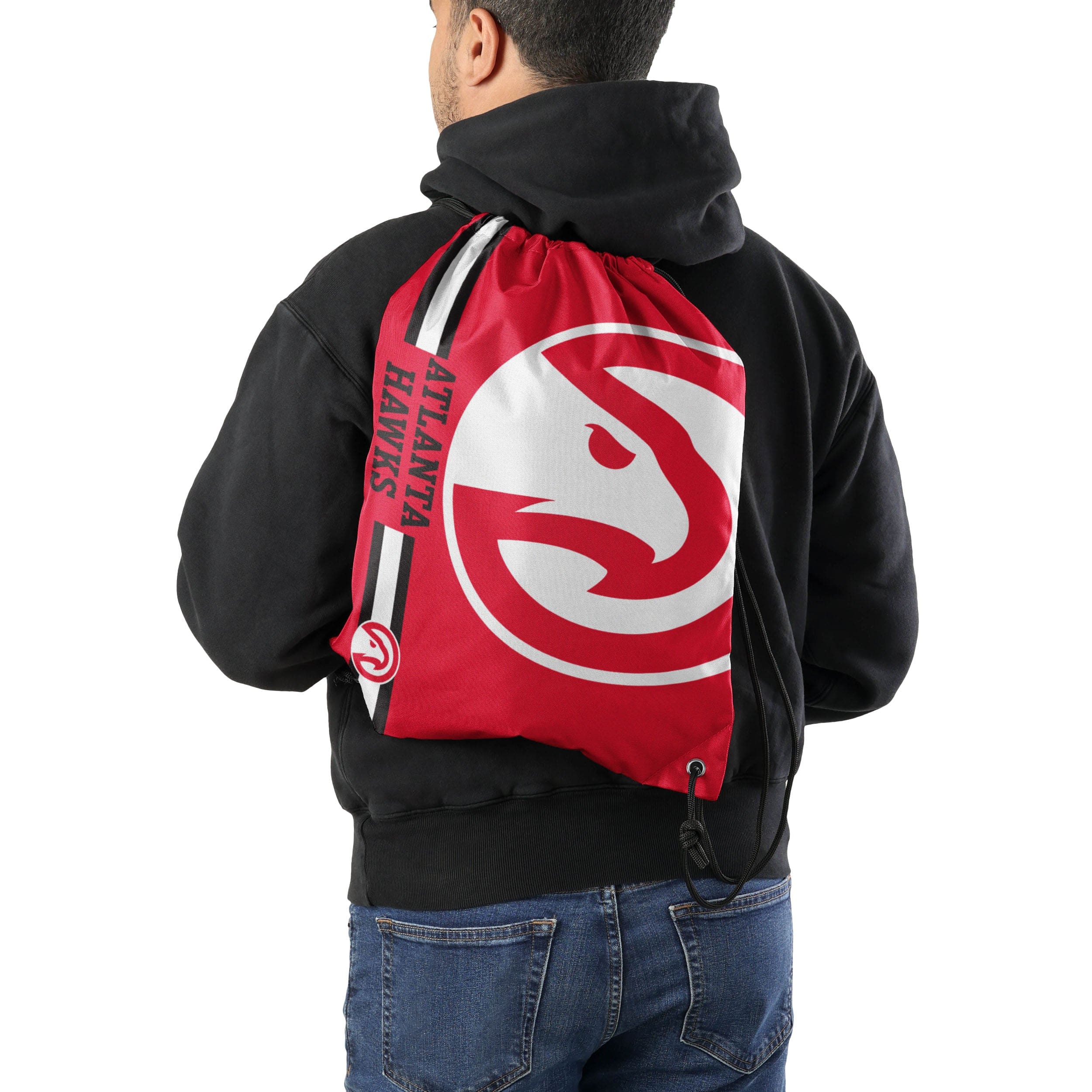 Atlanta Hawks NBA Big Logo Drawstring Backpack - Image 2