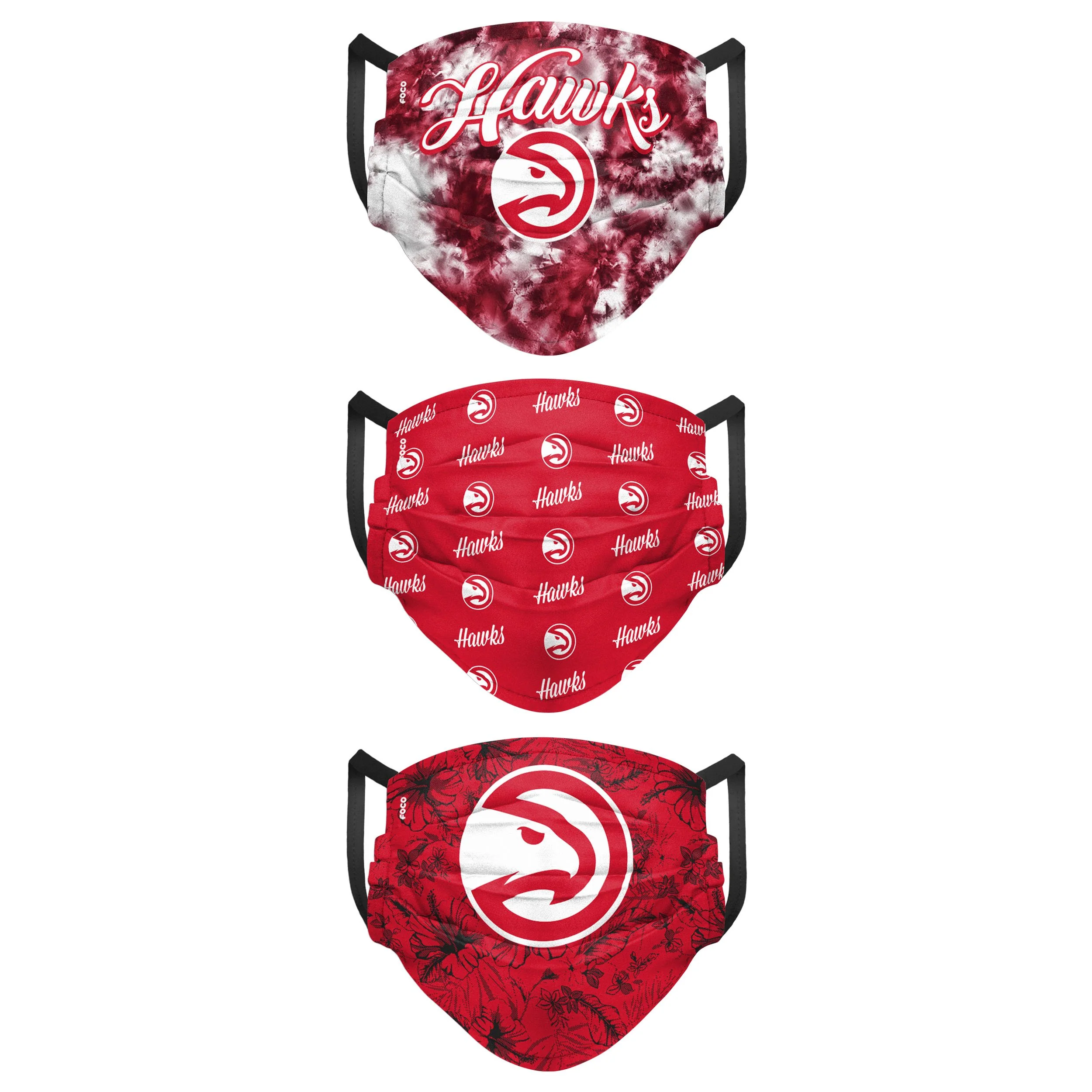 Atlanta Hawks NBA Womens Matchday 3 Pack Face Cover - Image 2