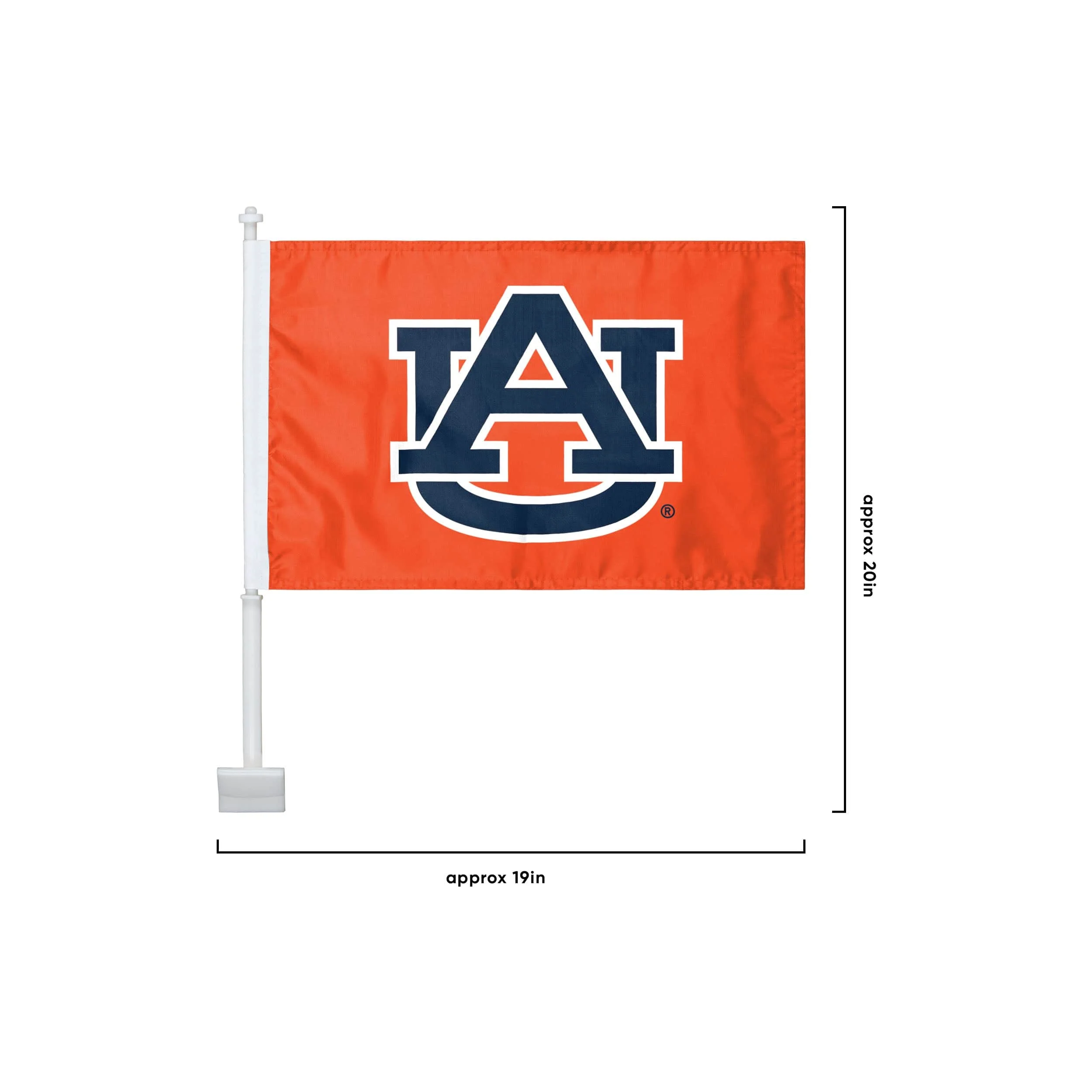 Auburn Tigers NCAA 2 Pack Solid Car Flag - Image 3