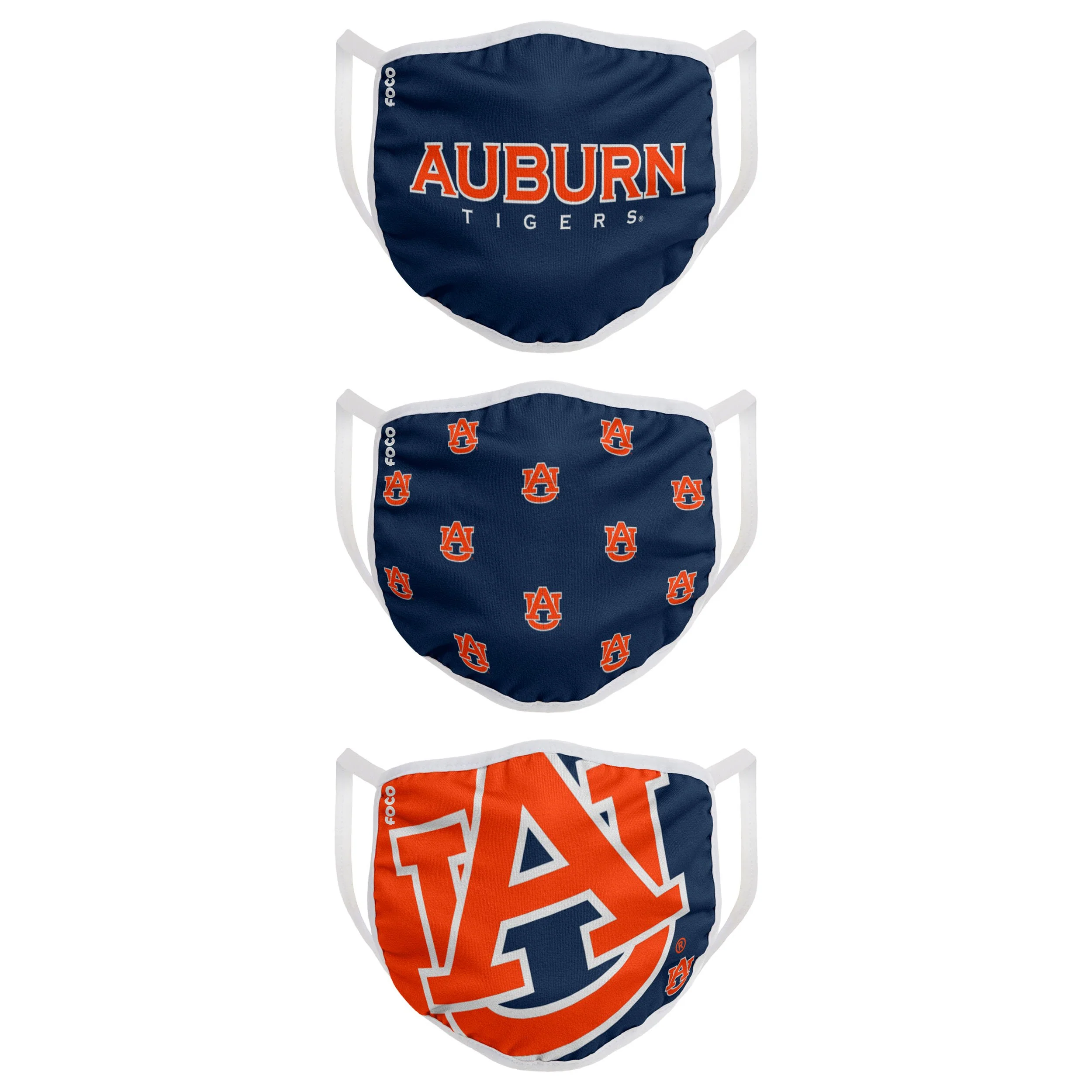 Auburn Tigers NCAA 3 Pack Face Cover - Image 2
