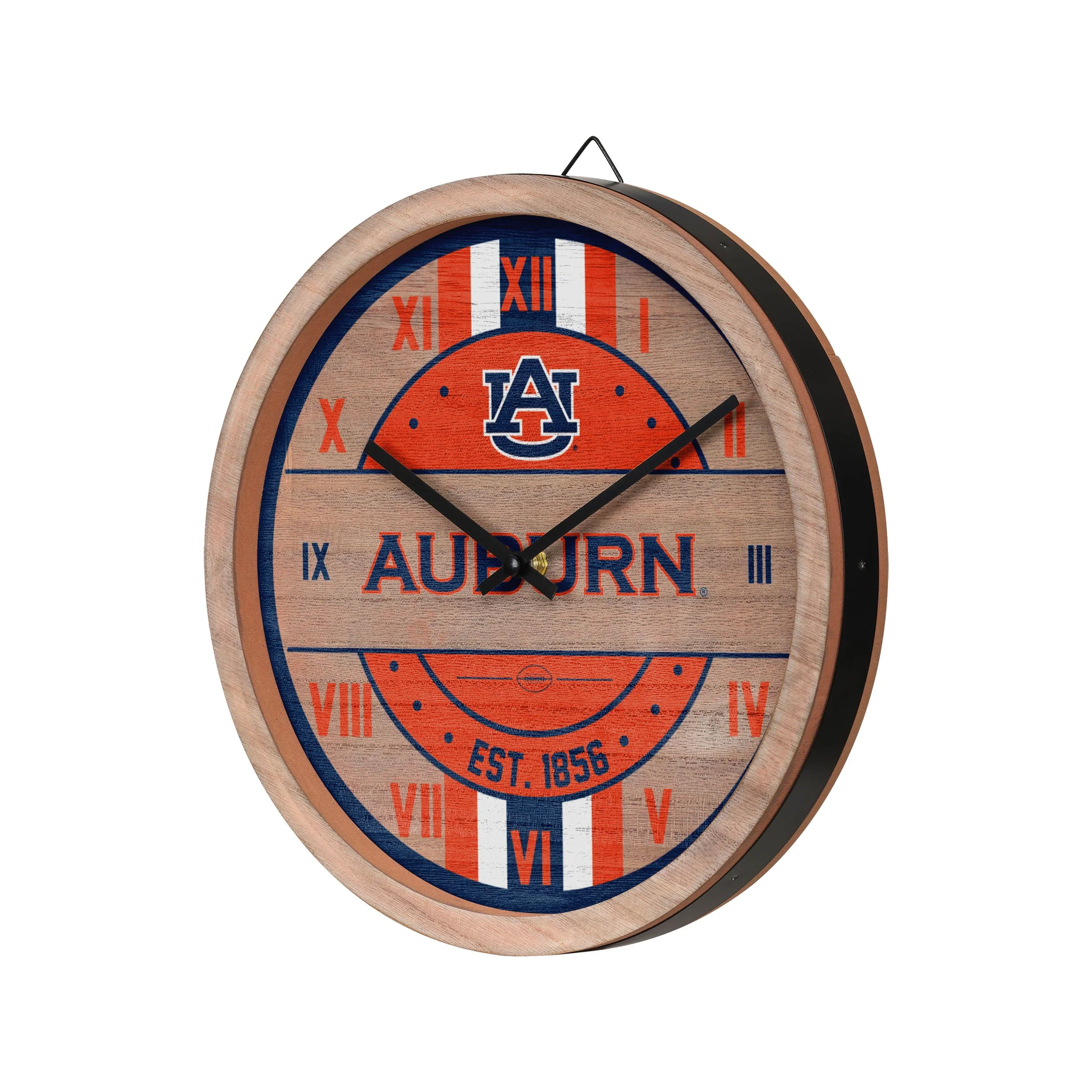 Auburn Tigers NCAA Barrel Wall Clock - Image 2