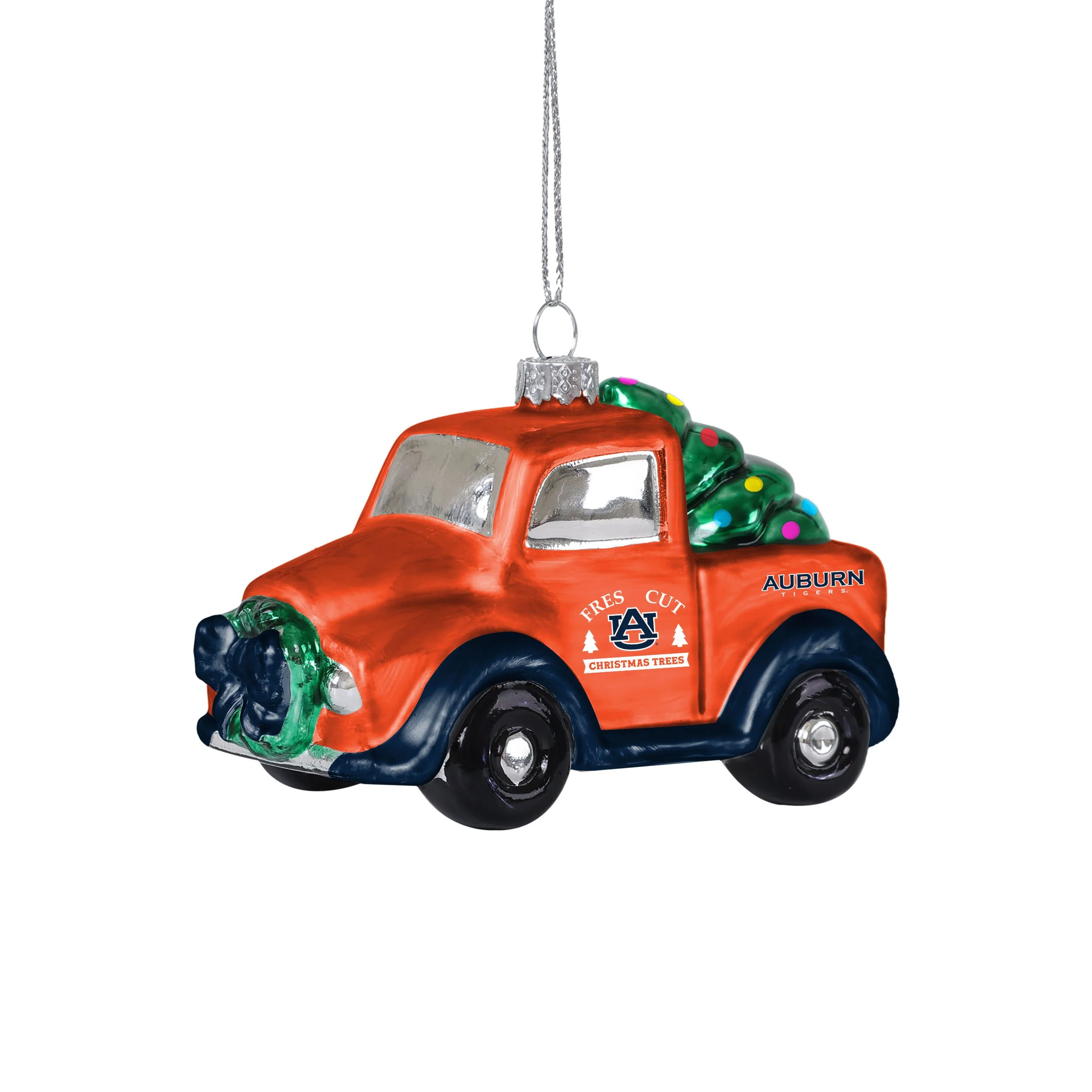 Auburn Tigers NCAA Blown Glass Truck Ornament - Image 2