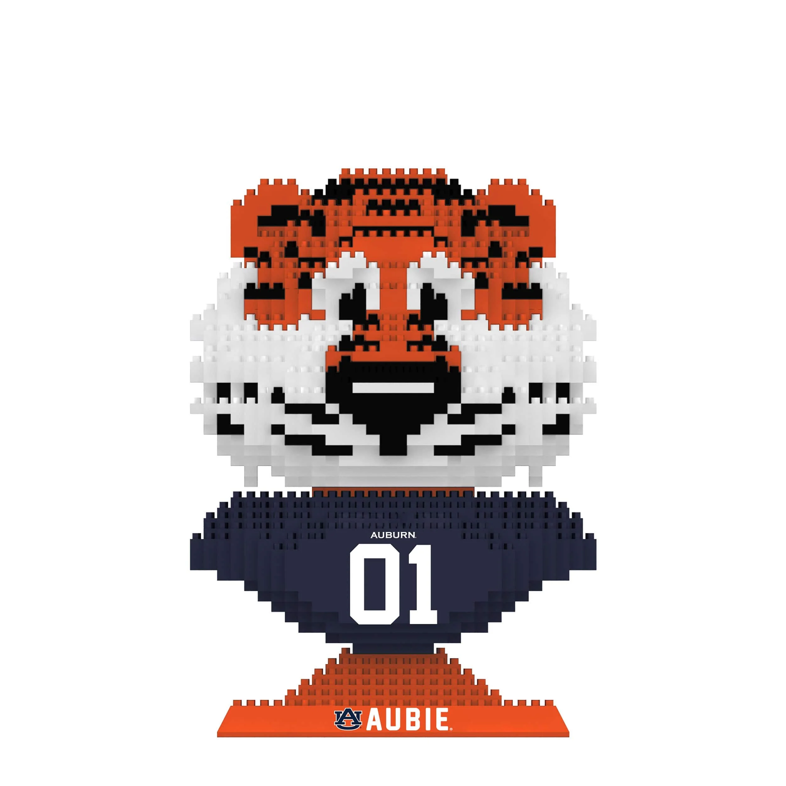 Auburn Tigers NCAA BRXLZ Aubie the Tiger Mascot Bust Puzzle Set - Image 2