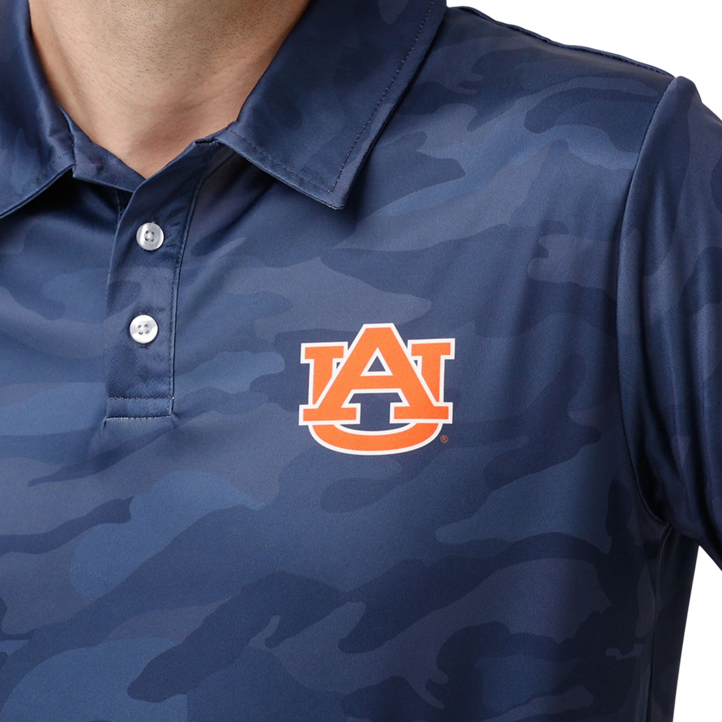 Auburn Tigers NCAA Mens Color Camo Polyester Polo - Image 4