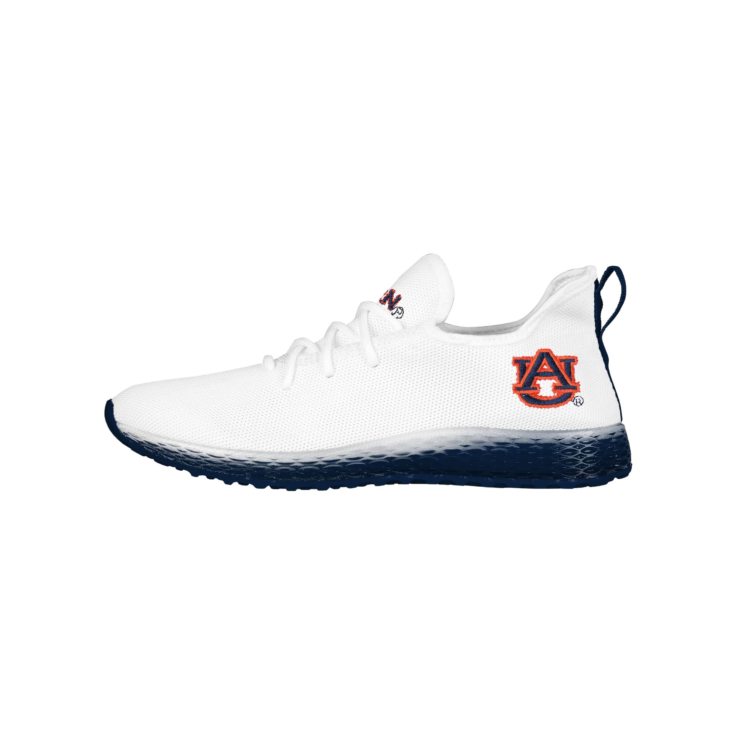 Auburn Tigers NCAA Mens Gradient Midsole White Sneakers