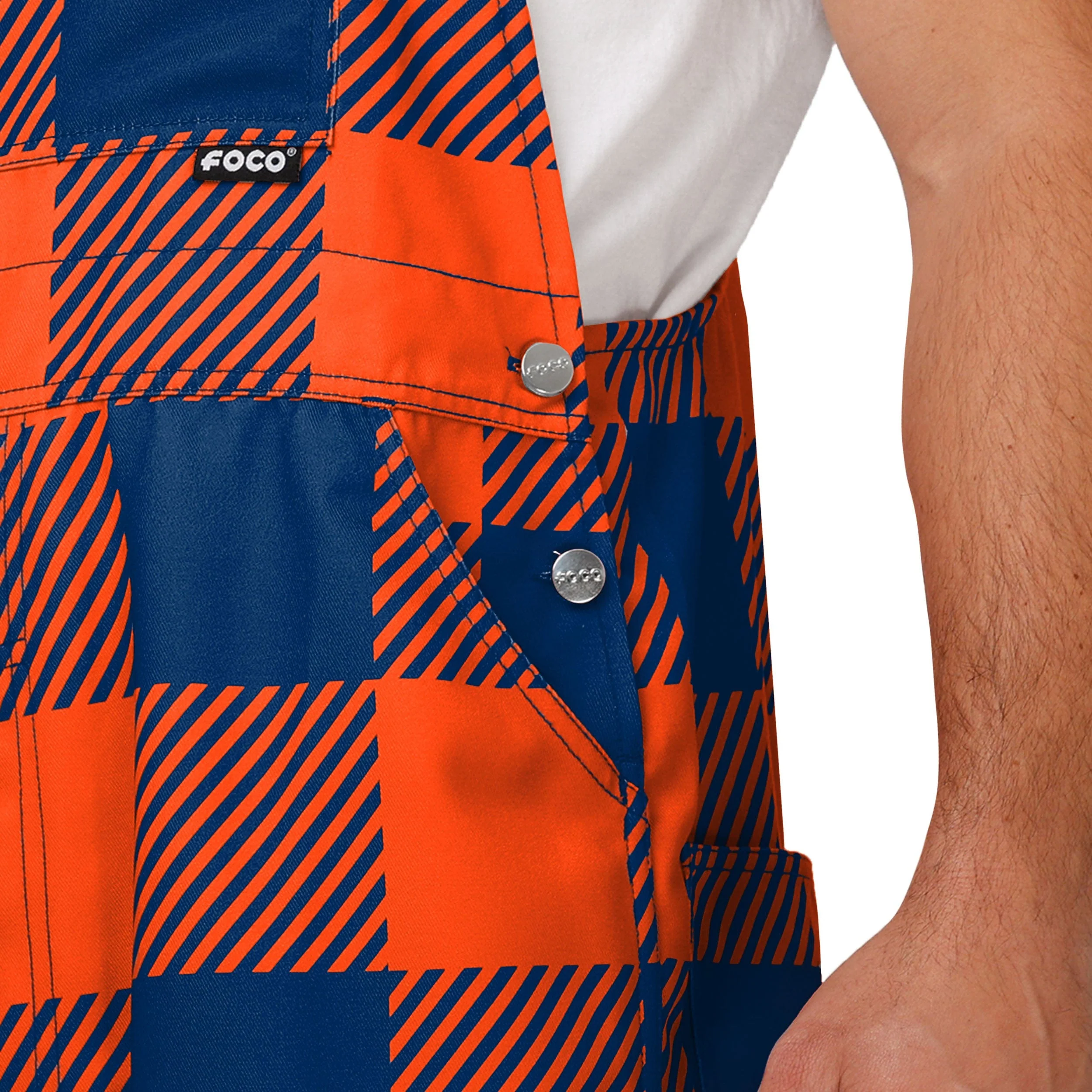 Auburn Tigers NCAA Mens Plaid Bib Overalls - Image 5