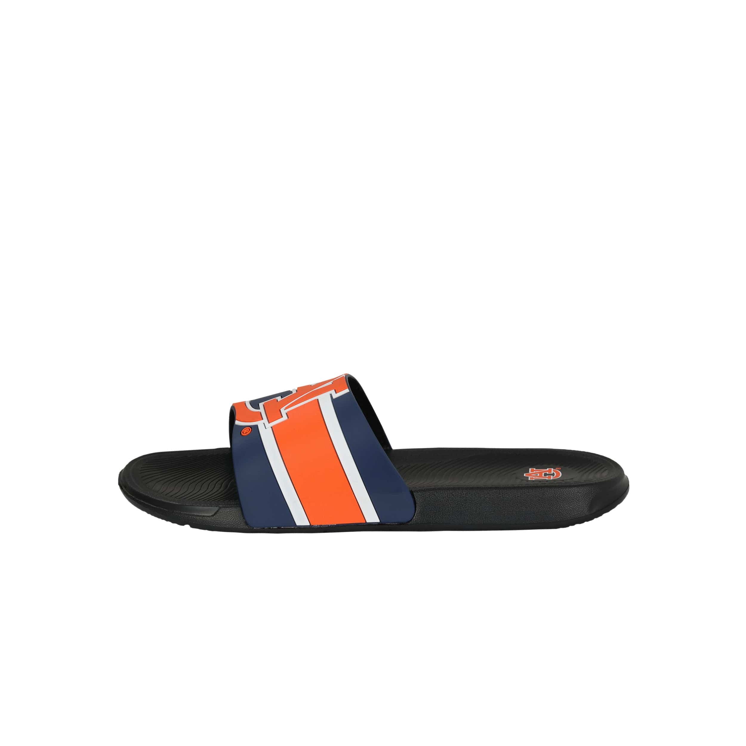 Auburn Tigers NCAA Mens Striped Big Logo Raised Slide - Image 4