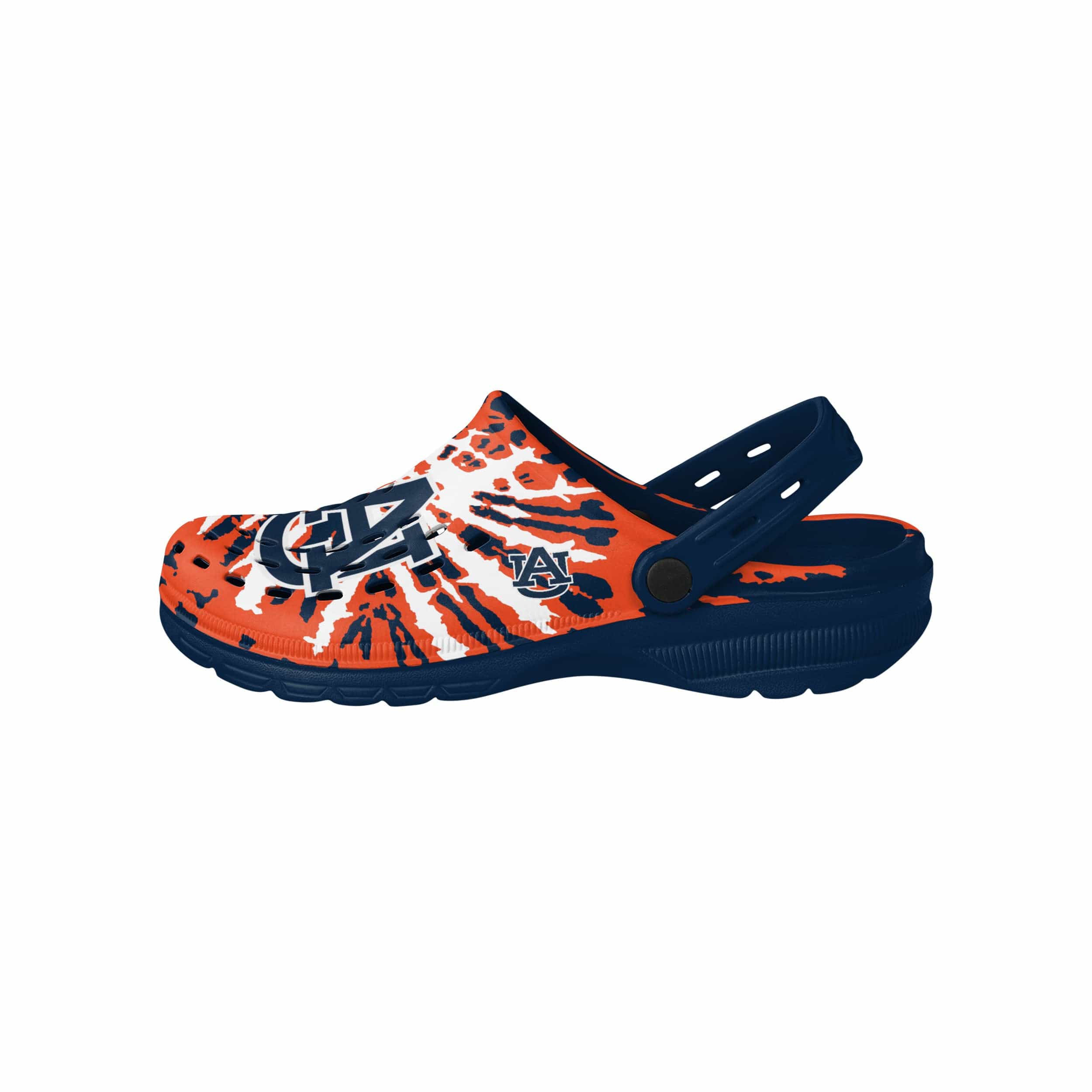 Auburn Tigers NCAA Mens Tie-Dye Clog With Strap - Image 2