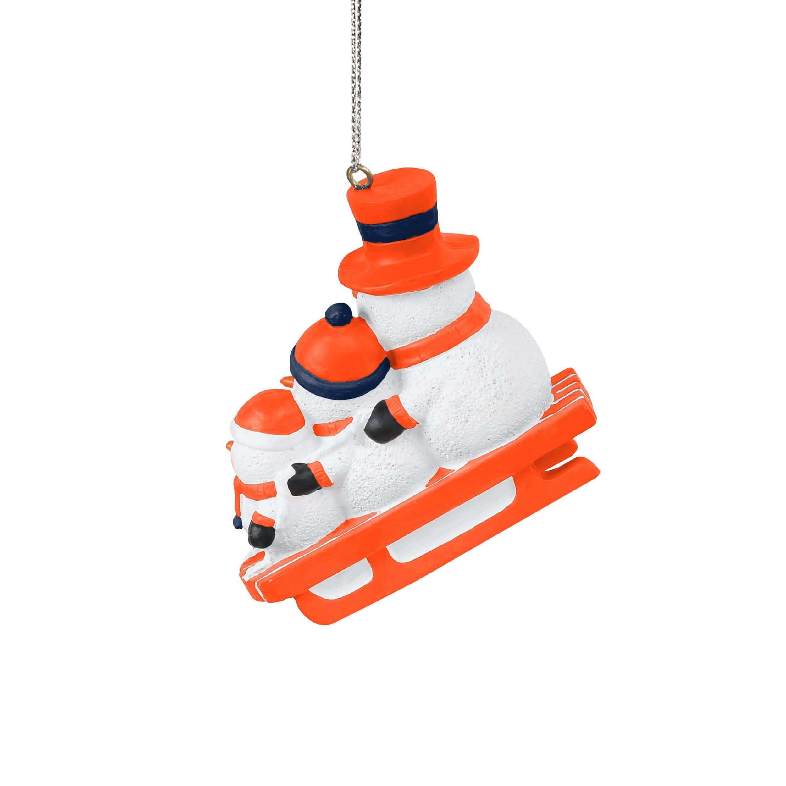 Auburn Tigers NCAA Sledding Snowmen Ornament - Image 3
