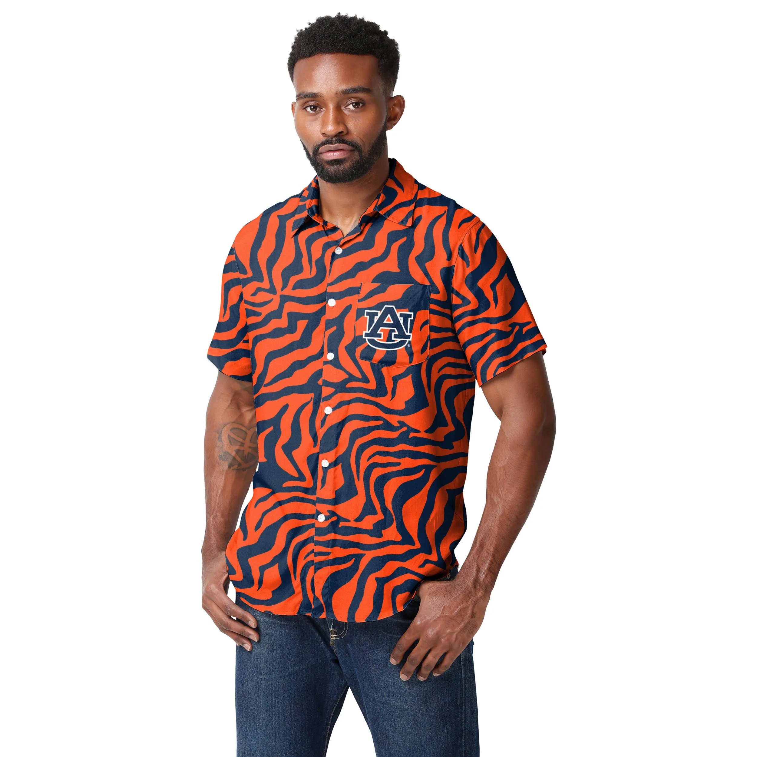 Auburn Tigers NCAA Thematic Button Up Shirt - Image 2