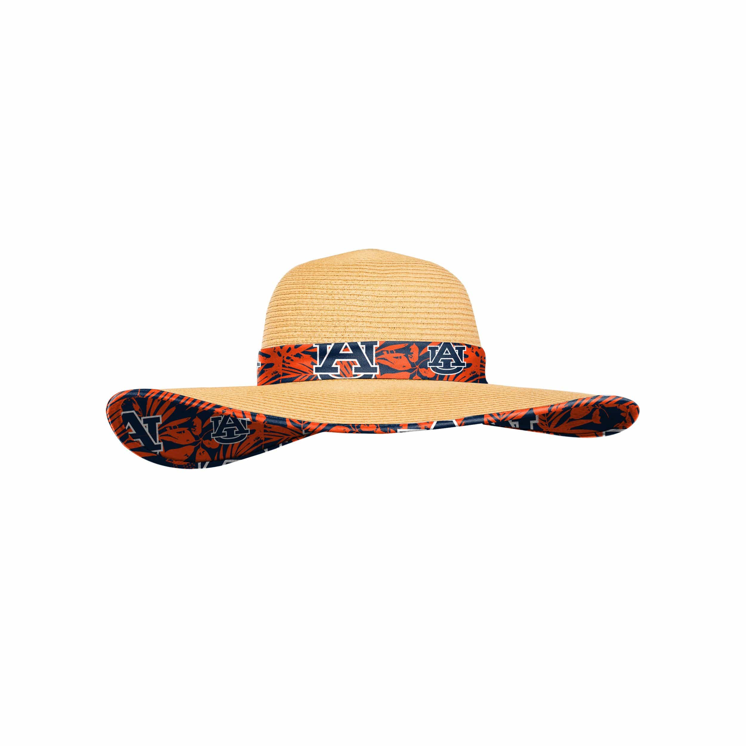 Auburn Tigers NCAA Womens Floral Straw Hat