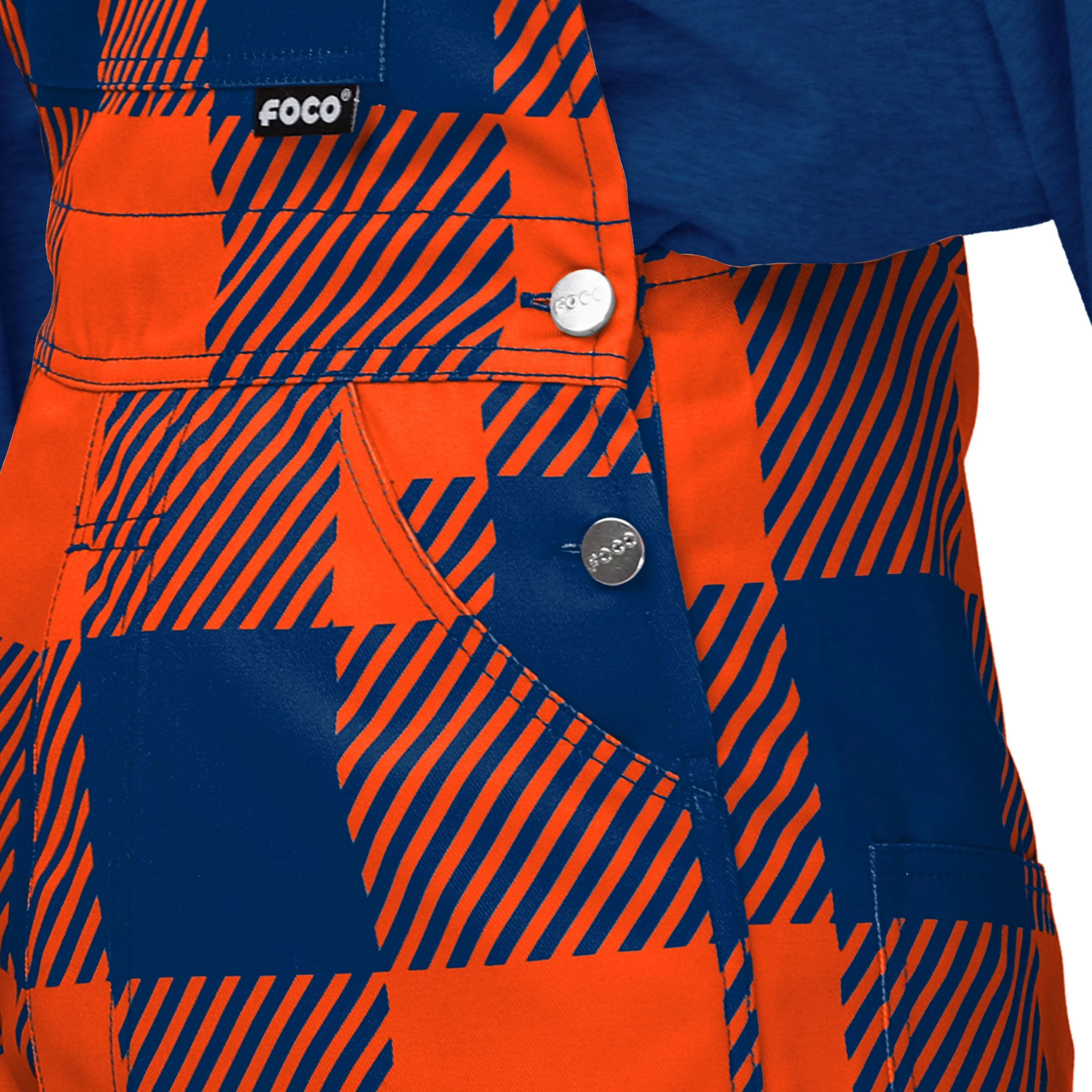 Auburn Tigers NCAA Womens Plaid Bib Overalls - Image 5