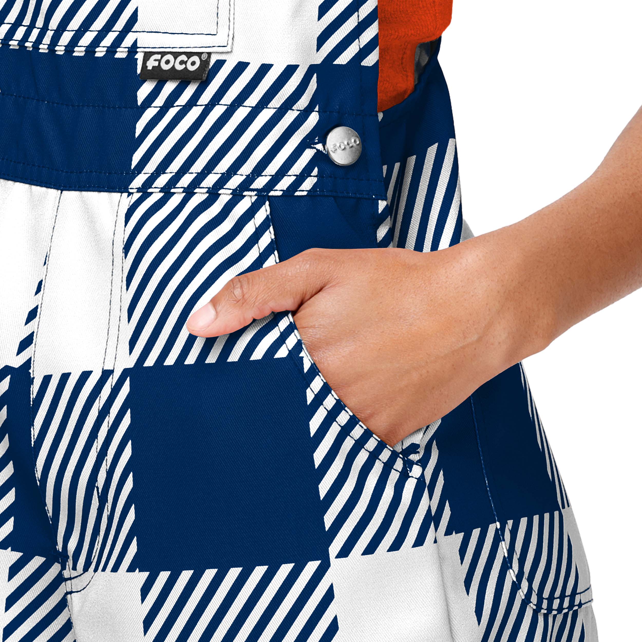 Auburn Tigers NCAA Womens Plaid Bib Shortalls - Image 5