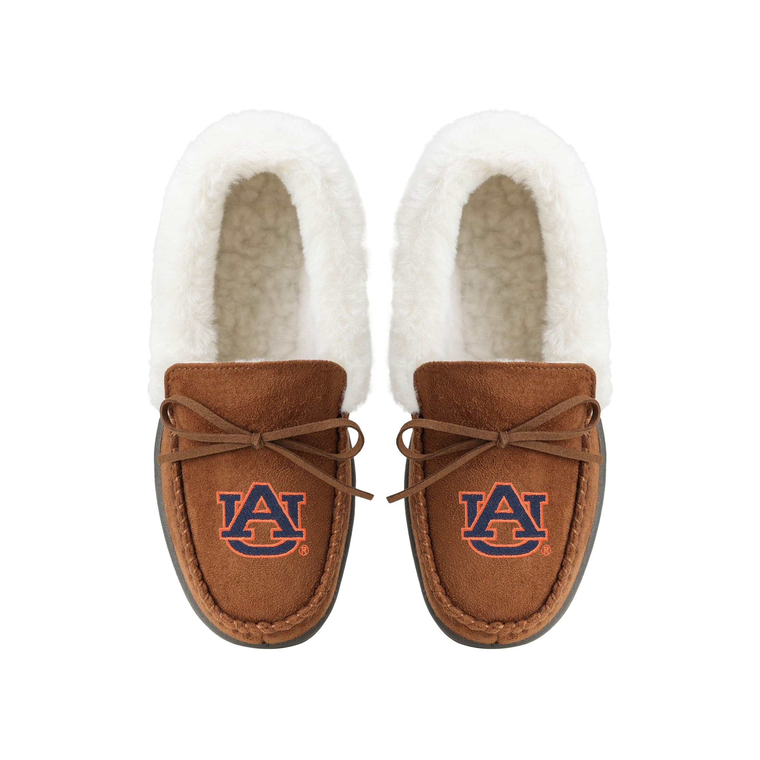 Auburn Tigers NCAA Womens Tan Moccasin Slippers - Image 4