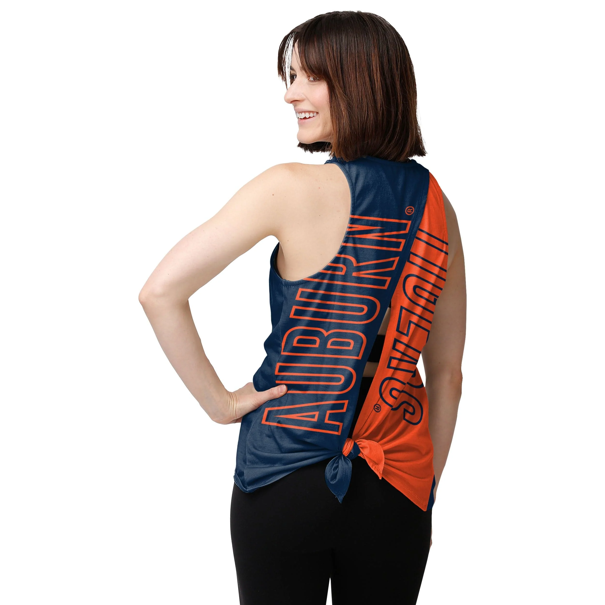 Auburn Tigers NCAA Womens Tie-Breaker Sleeveless Top