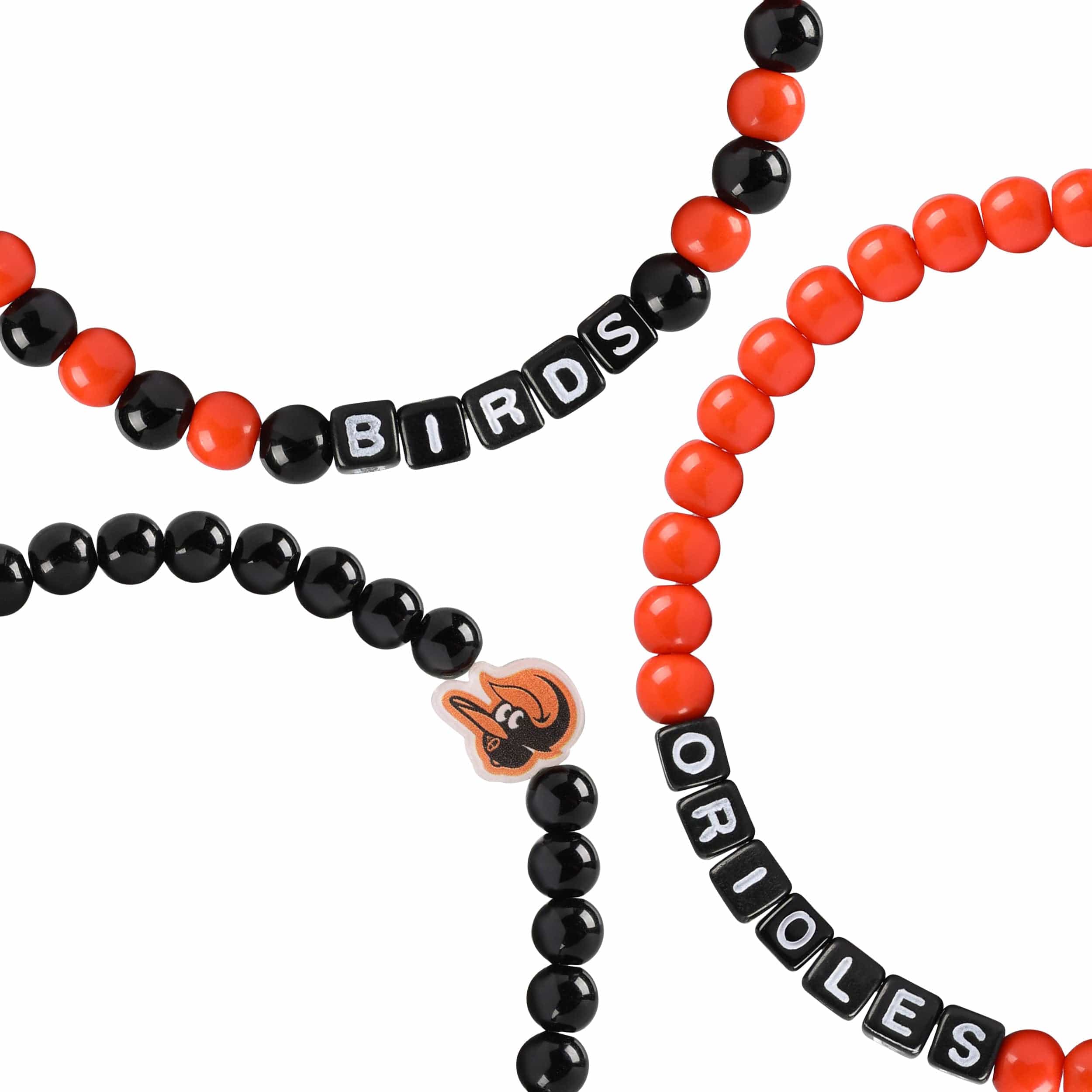 Baltimore Orioles MLB 3 Pack Beaded Friendship Bracelet - Image 2
