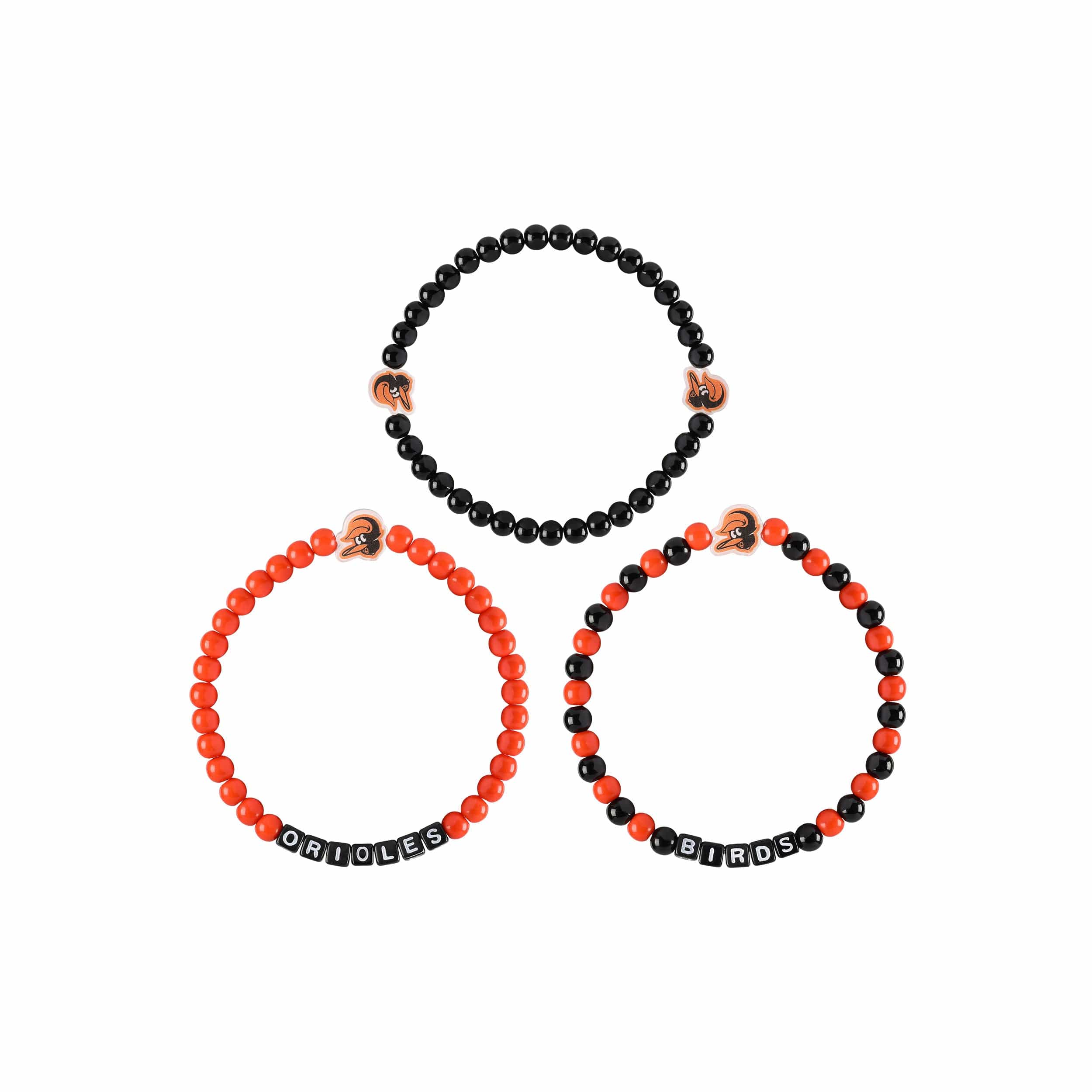 Baltimore Orioles MLB 3 Pack Beaded Friendship Bracelet - Image 3