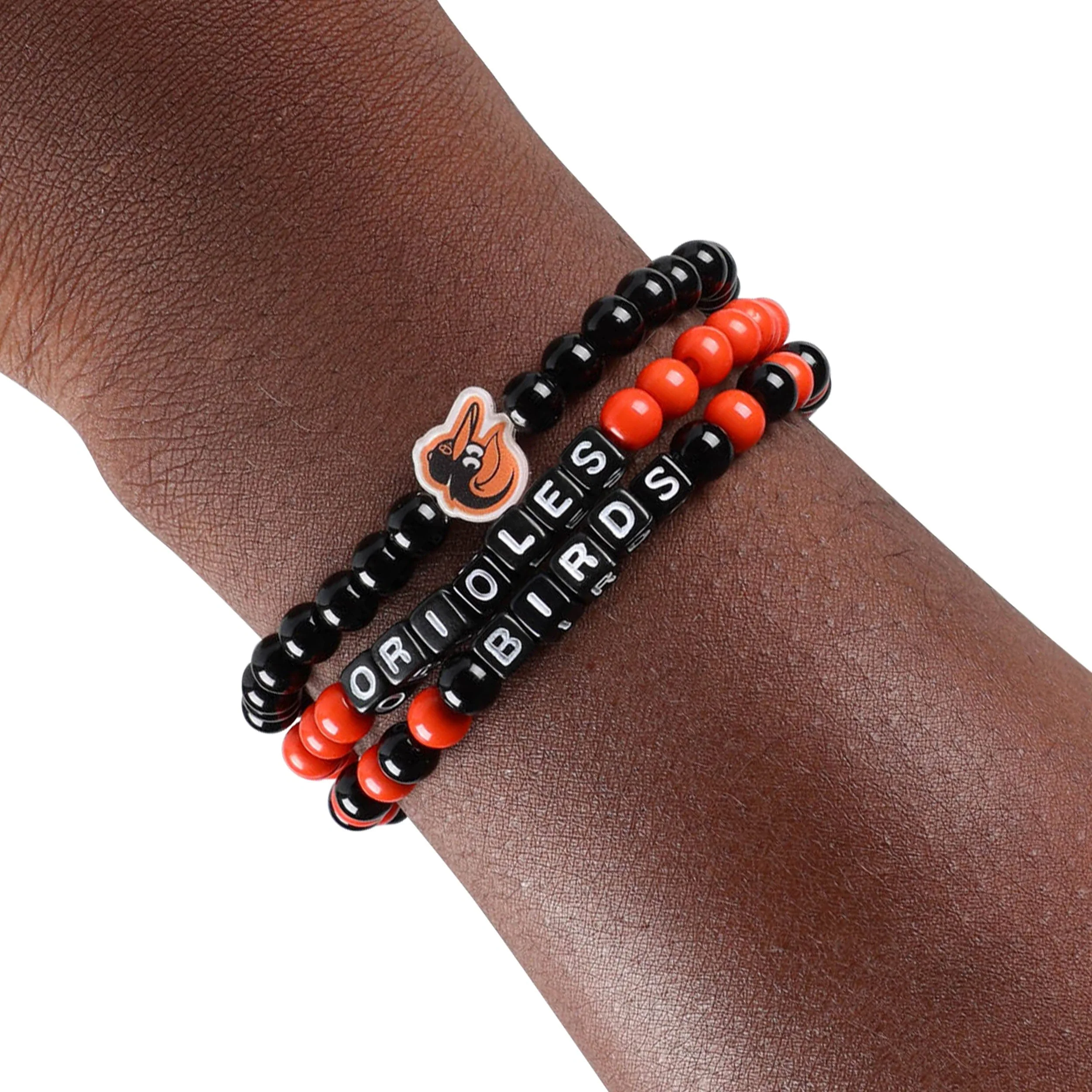 Baltimore Orioles MLB 3 Pack Beaded Friendship Bracelet - Image 4