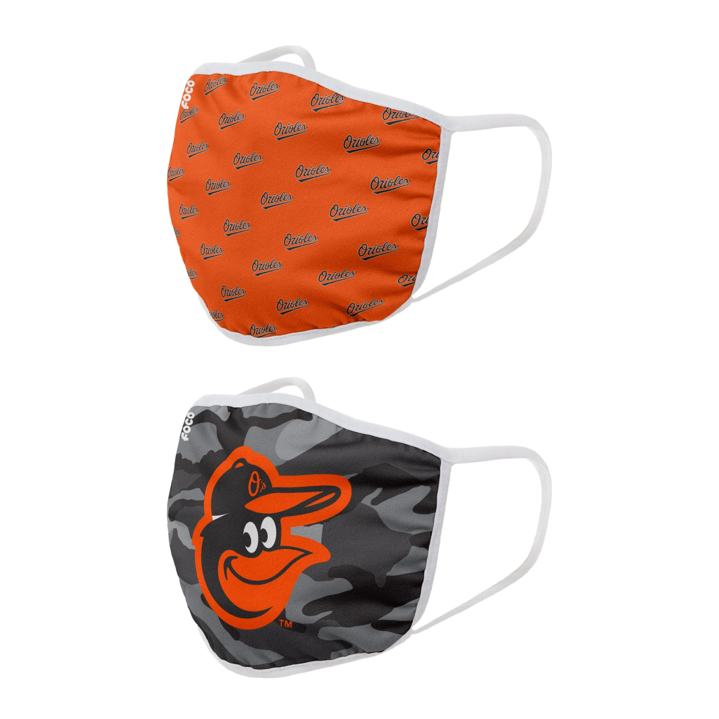 Baltimore Orioles MLB Clutch 2 Pack Face Cover - Image 2