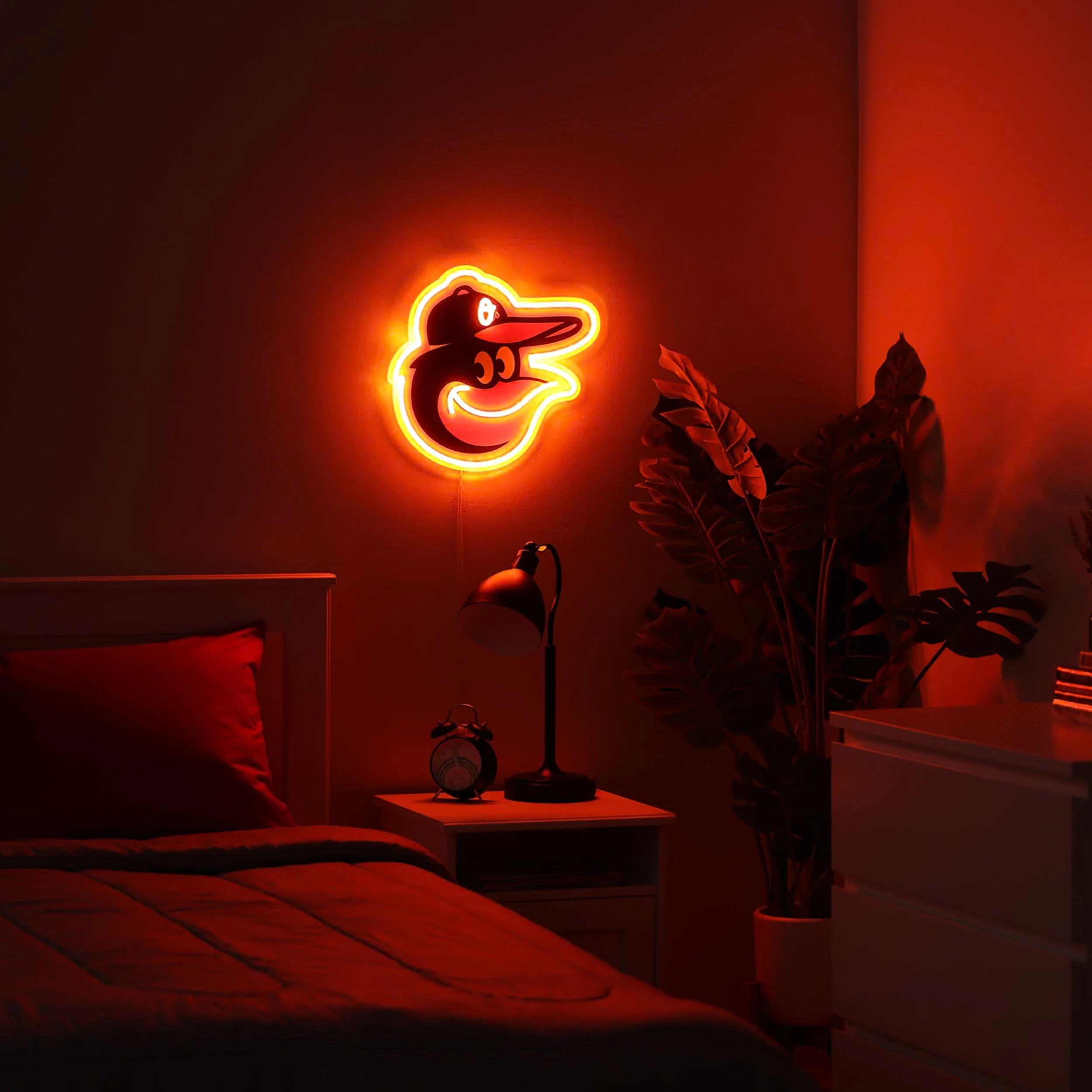 Baltimore Orioles MLB LED Neon Light Up Team Logo Sign - Image 3