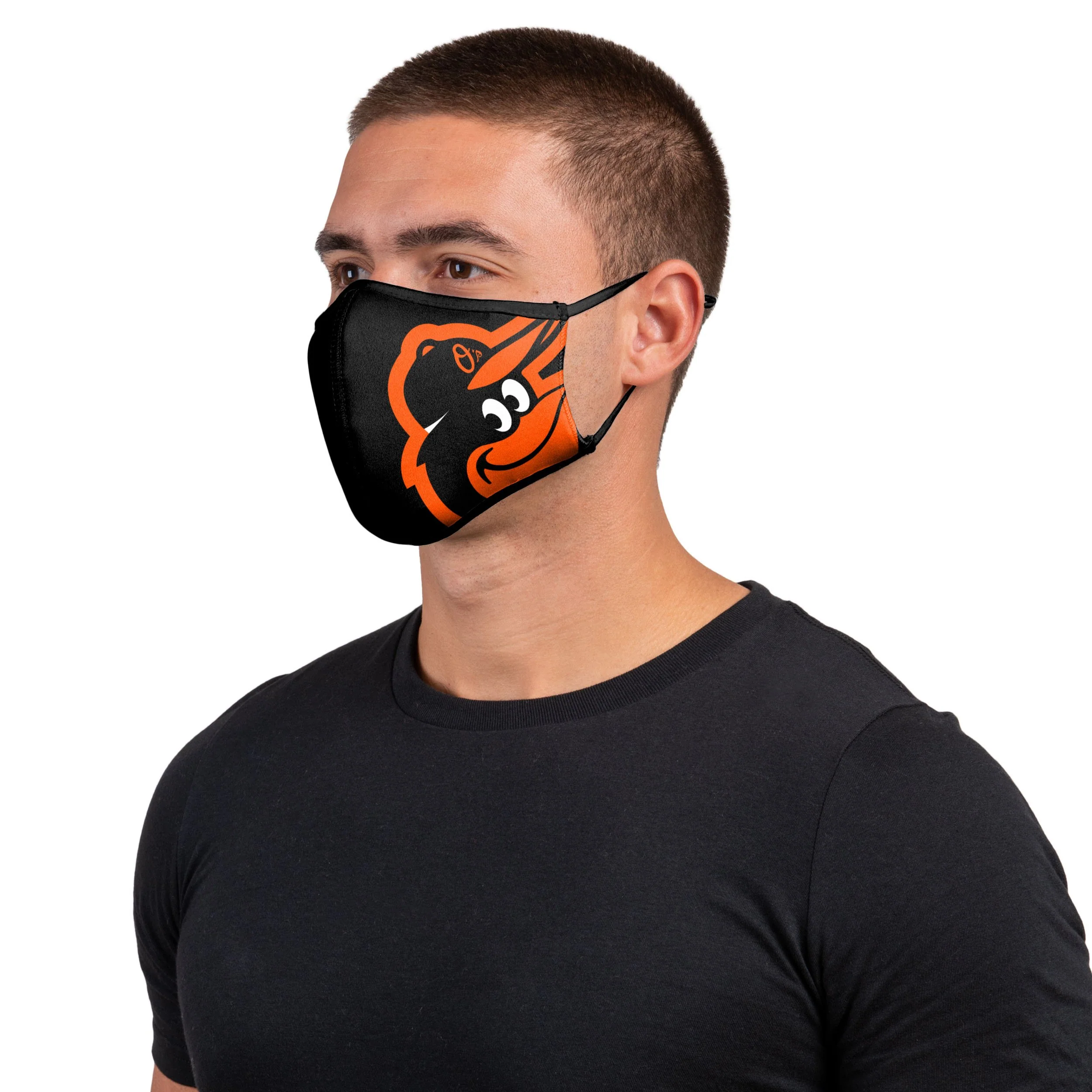 Baltimore Orioles MLB On-Field Adjustable Black Sport Face Cover - Image 2