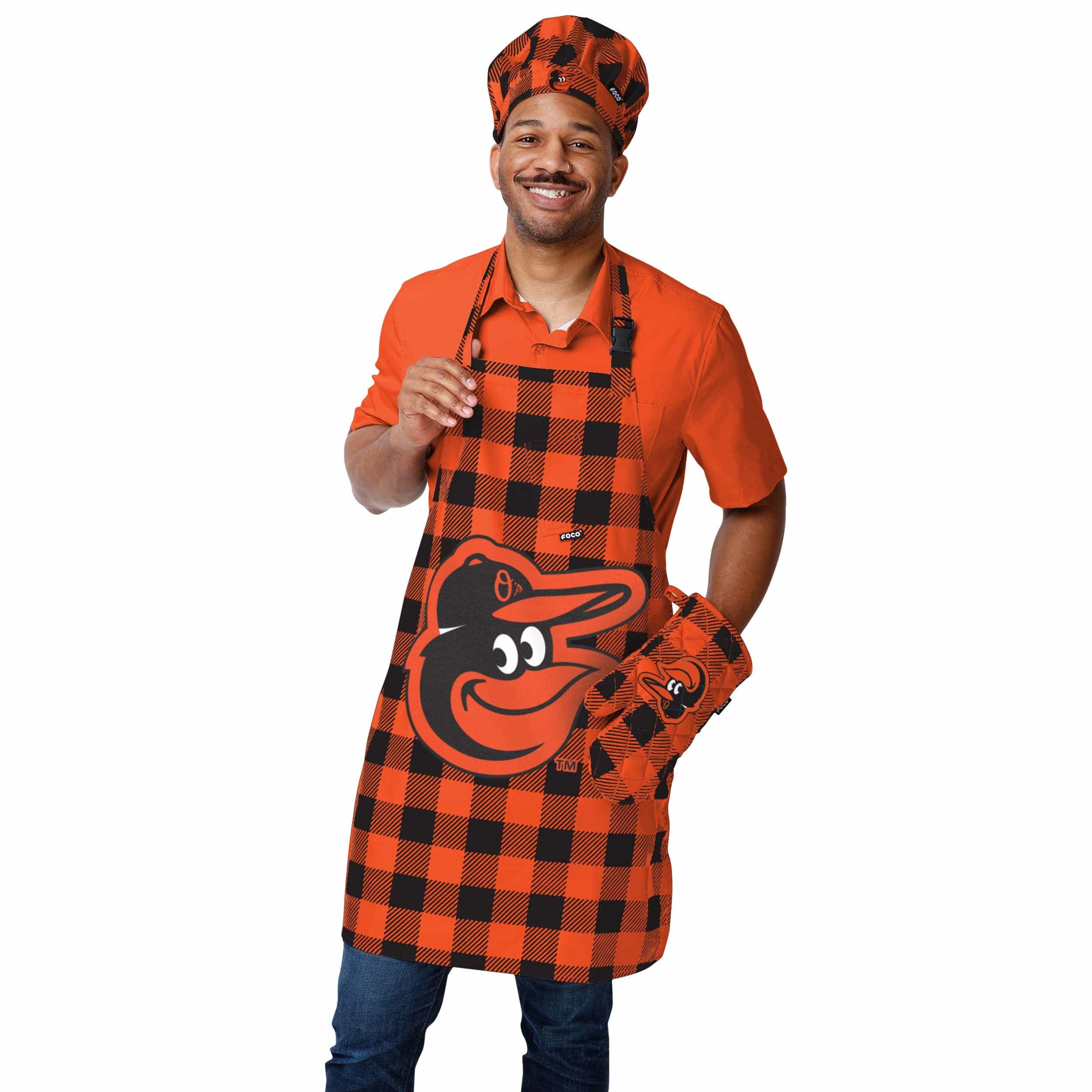 Baltimore Orioles MLB Plaid Chef Hat - Image 2