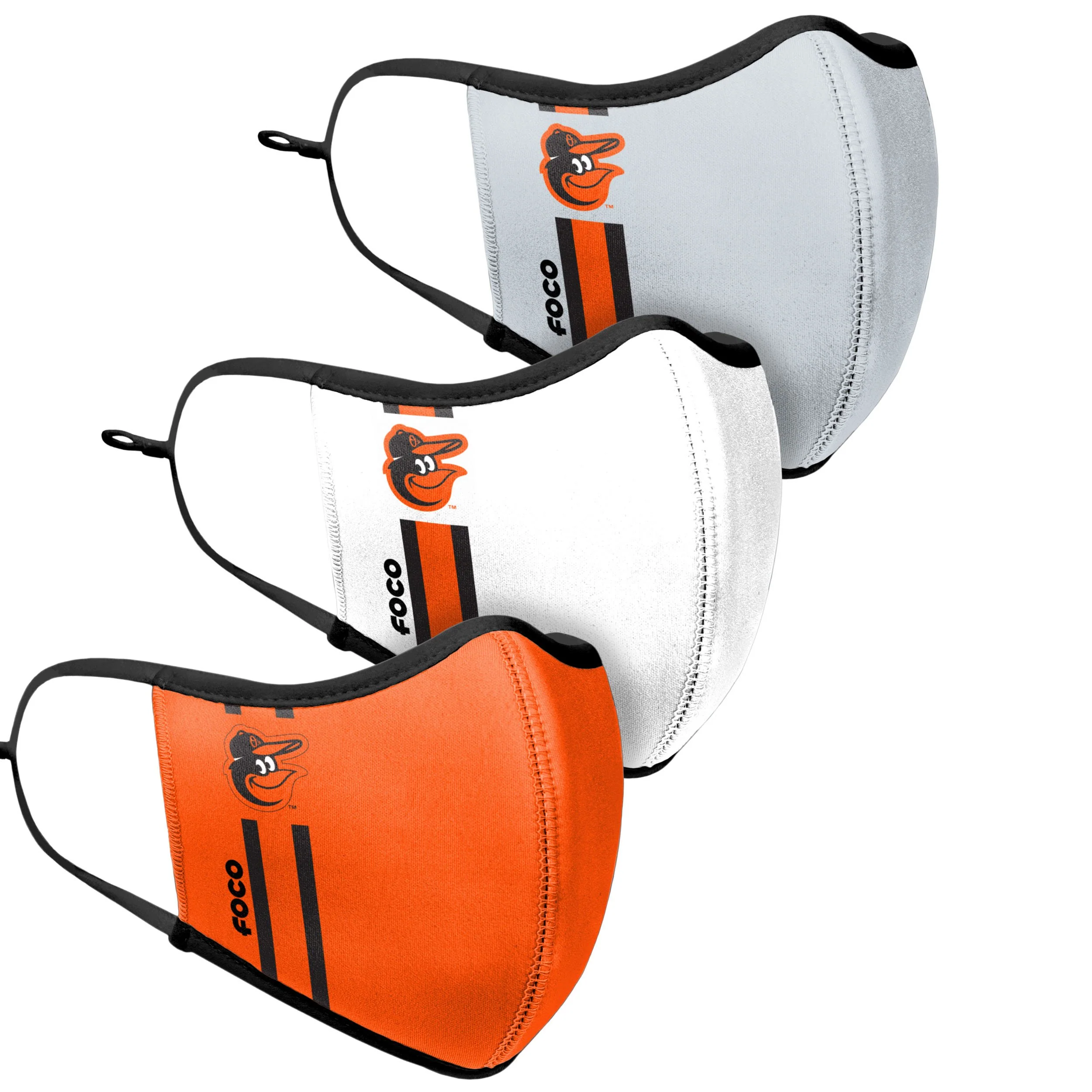 Baltimore Orioles MLB Sport 3 Pack Face Cover - Image 3