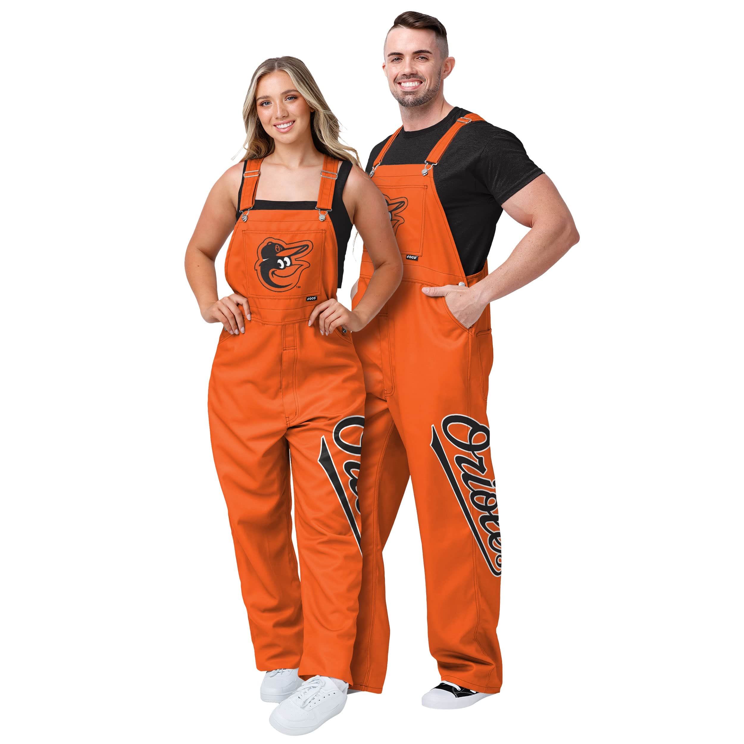 Baltimore Orioles MLB Womens Big Logo Bib Overalls - Image 3