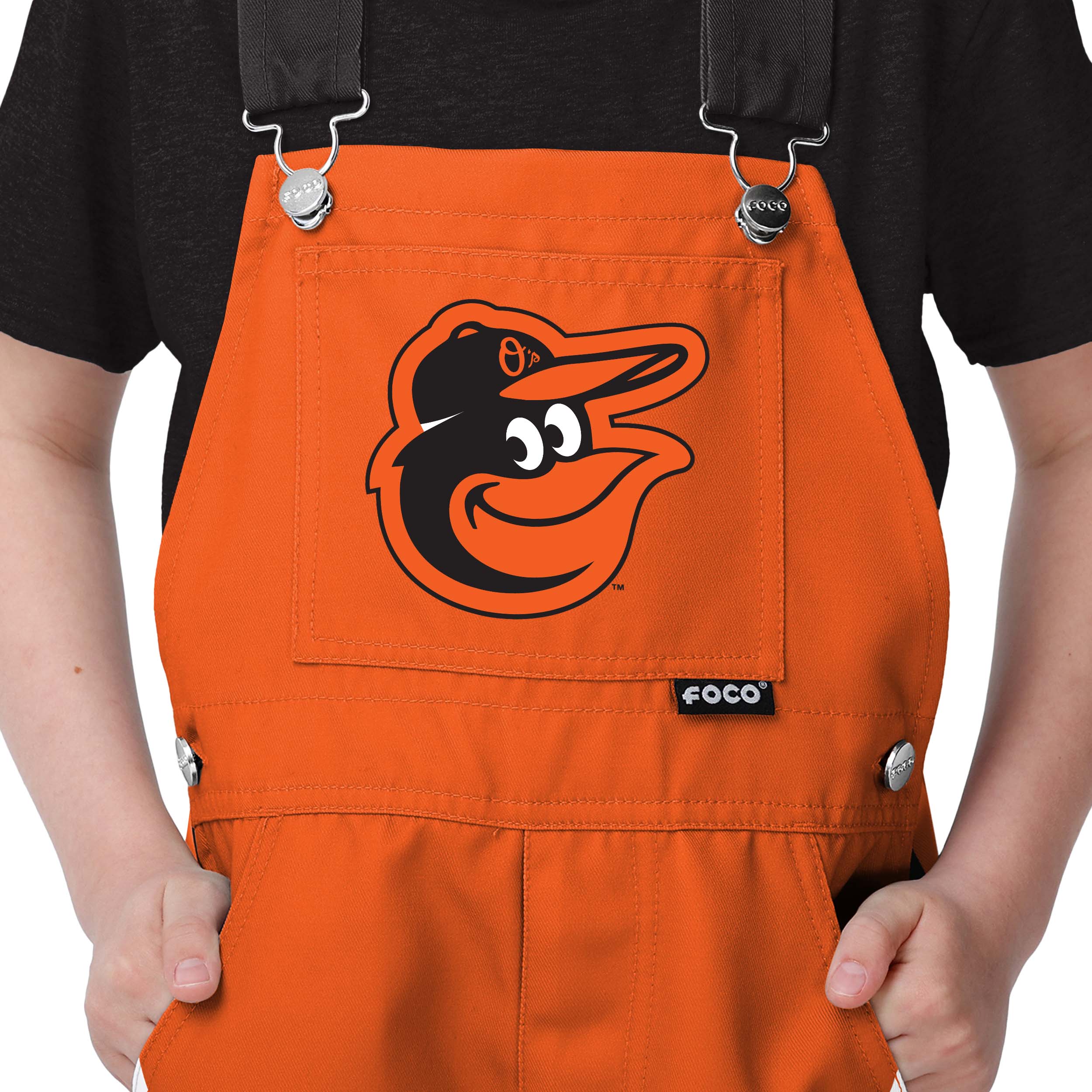 Baltimore Orioles MLB Youth Team Stripe Bib Overalls - Image 3