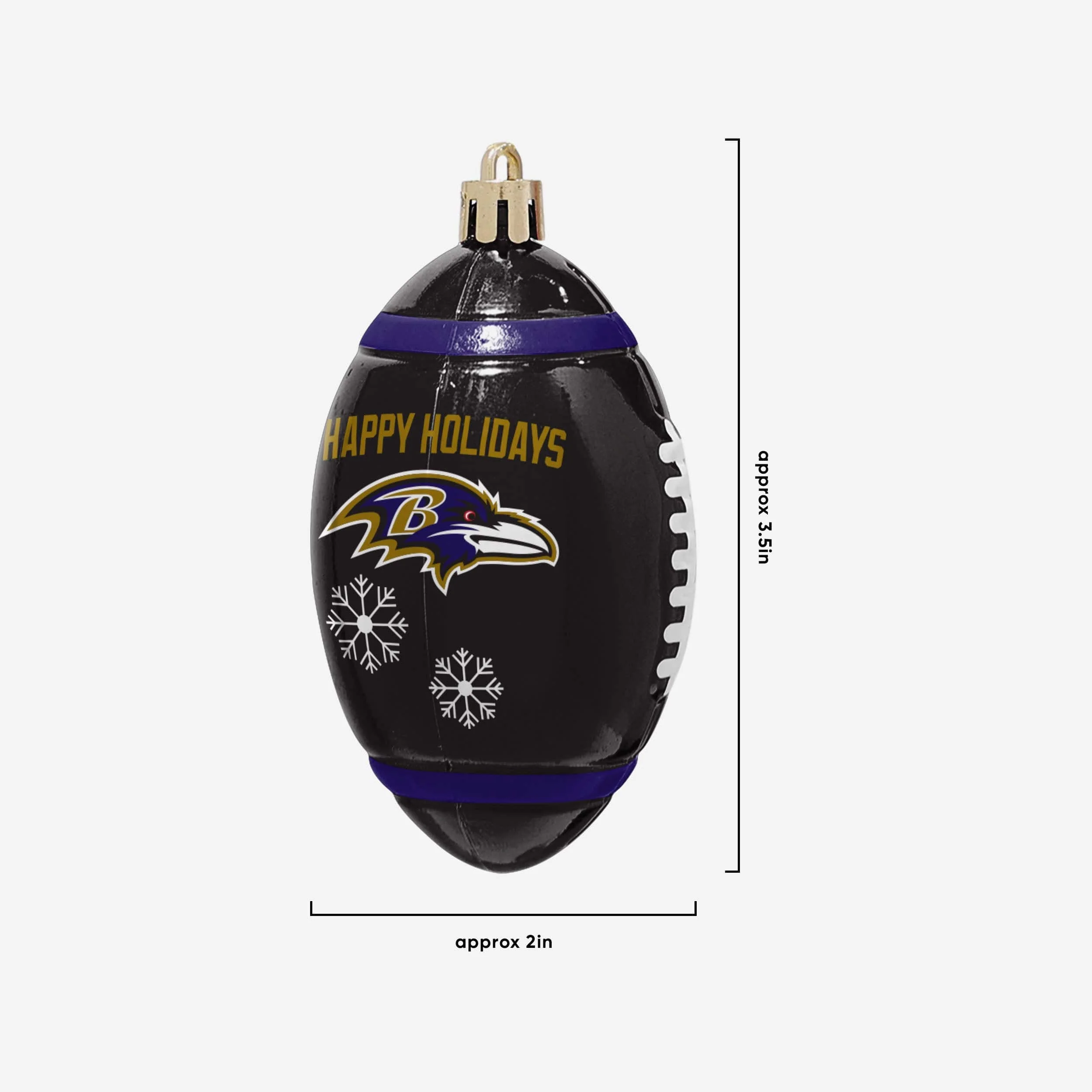 Baltimore Ravens NFL 12 Pack Football Ornament Set - Image 3