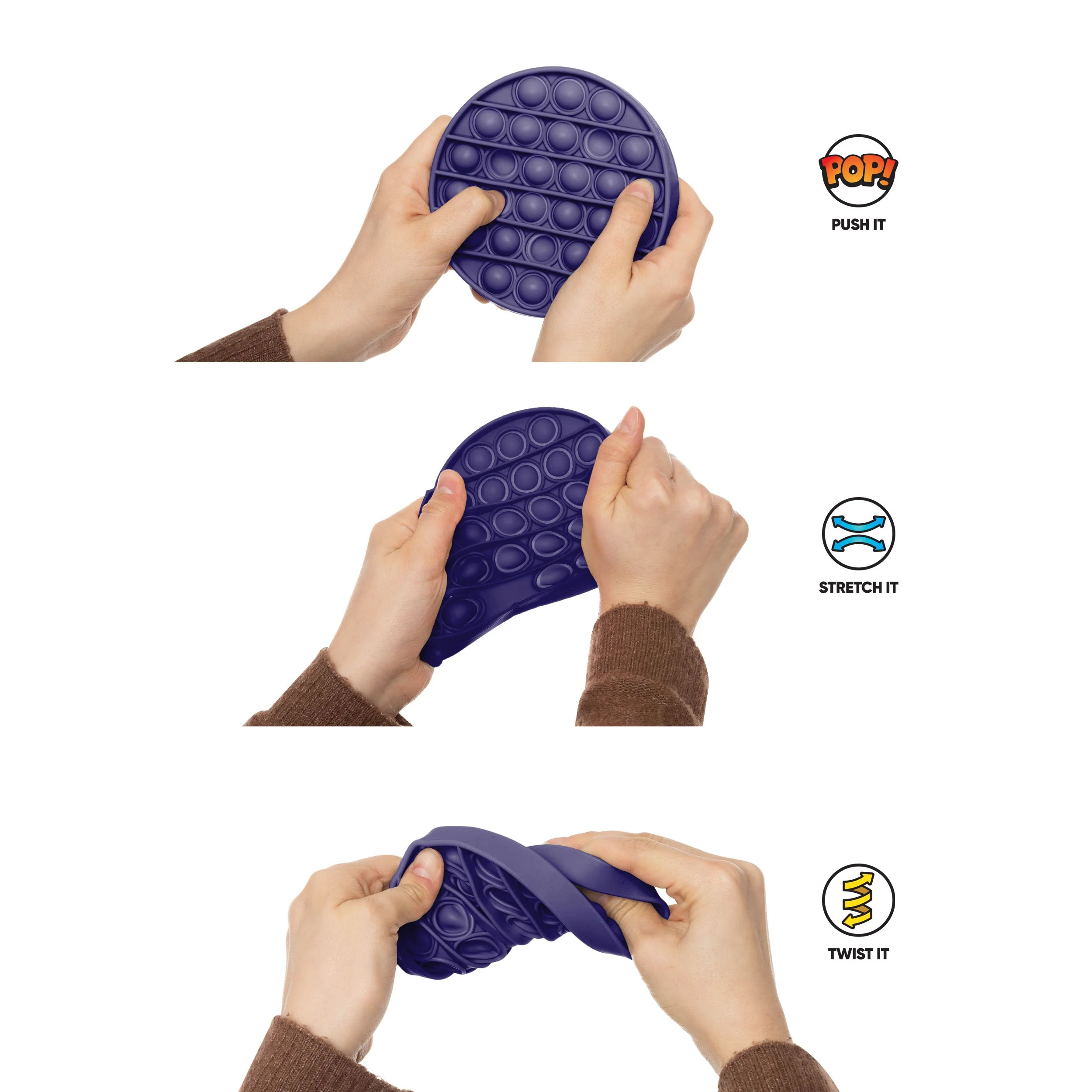 Baltimore Ravens NFL 2 Pack Ball & Square Push-Itz Fidget - Image 4