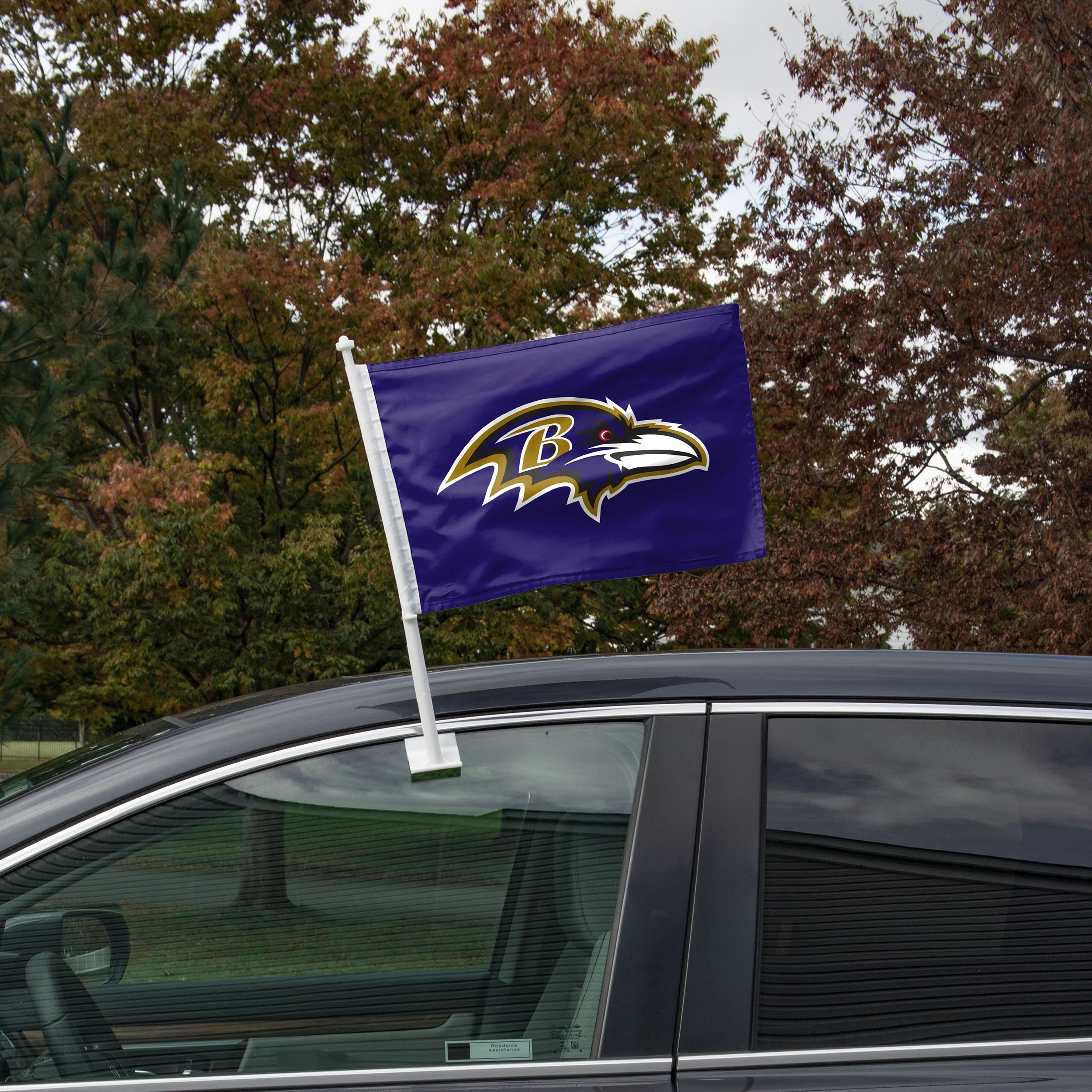 Baltimore Ravens NFL 2 Pack Solid Car Flag - Image 2