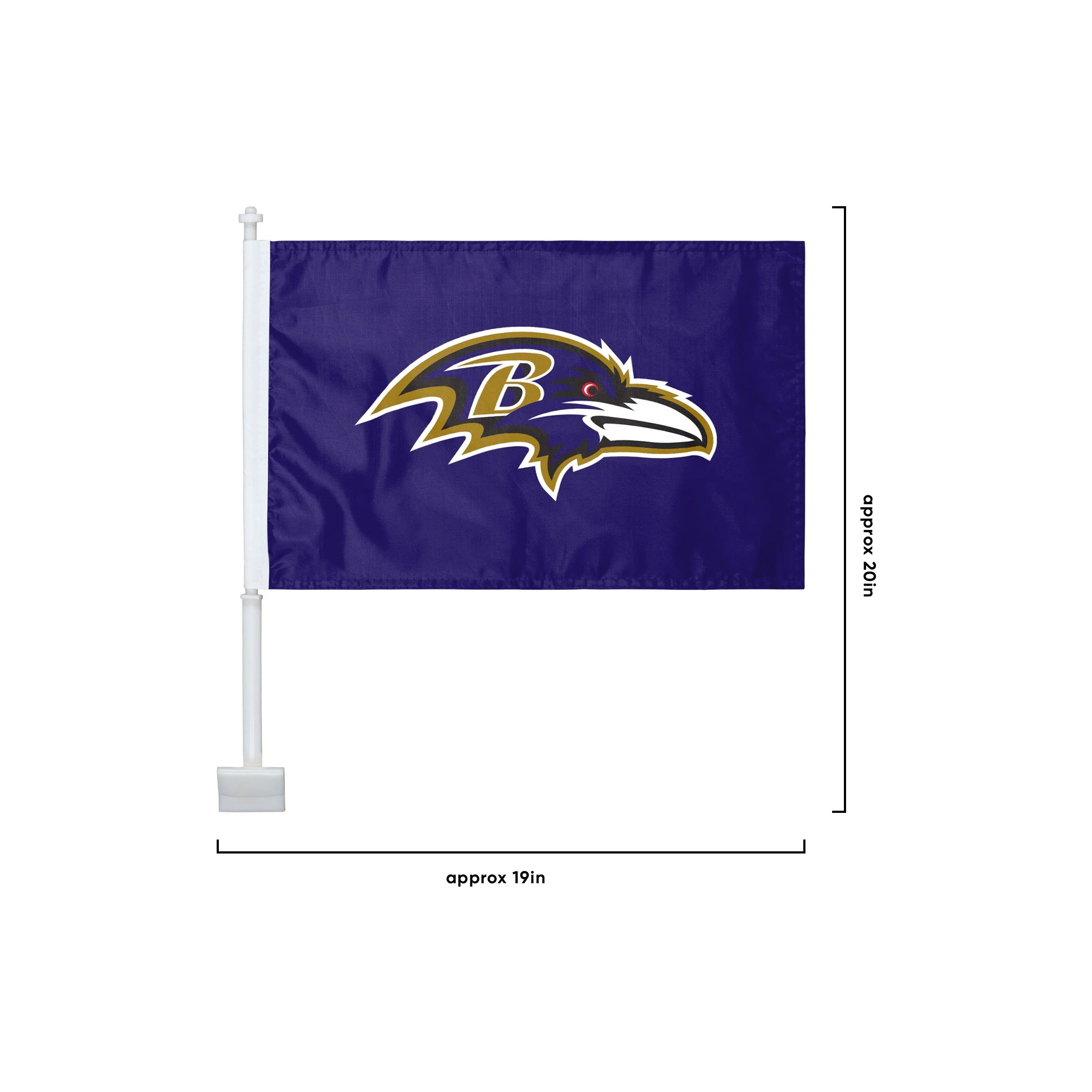 Baltimore Ravens NFL 2 Pack Solid Car Flag - Image 3