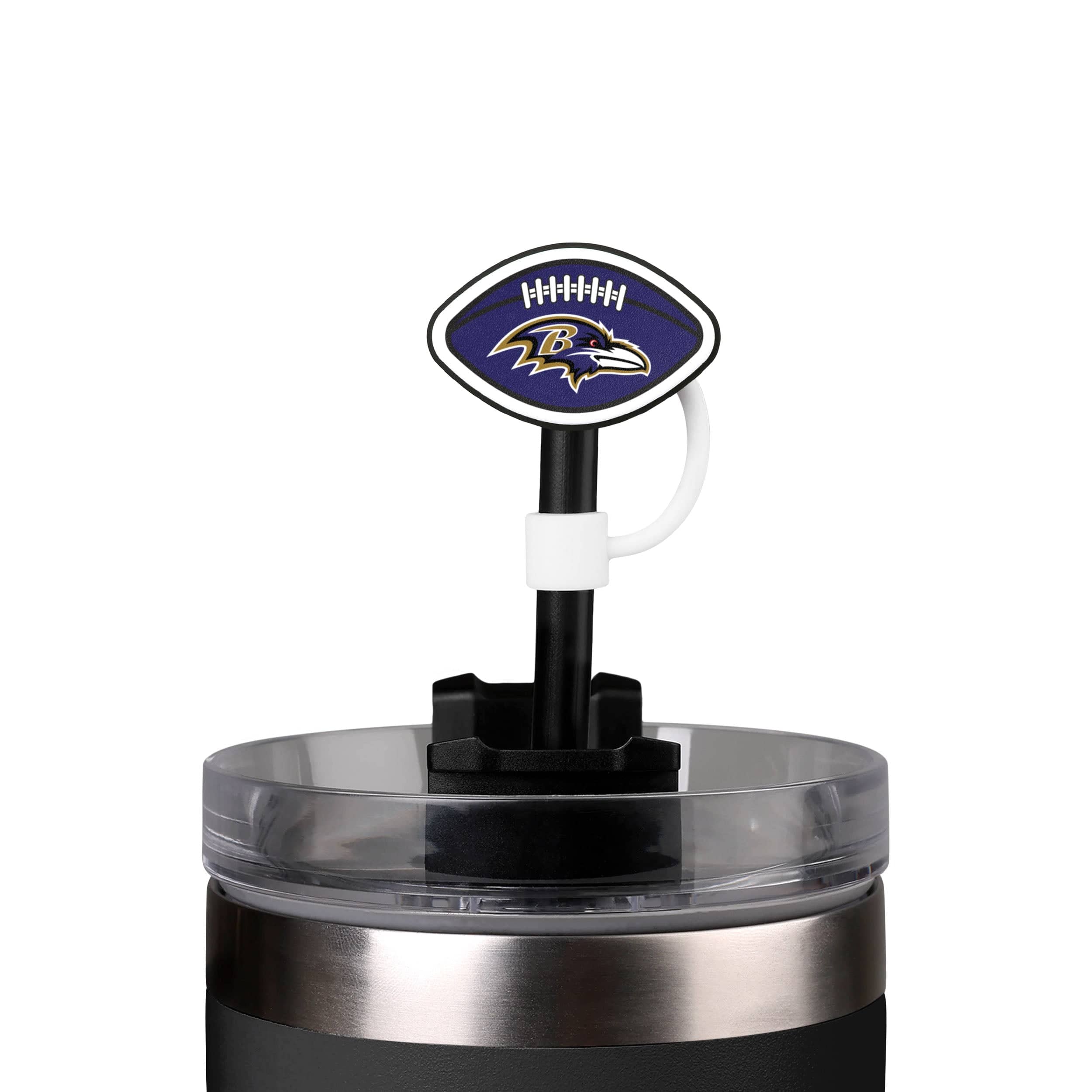 Baltimore Ravens NFL 3 Pack Primary Logo Straw Toppers - Image 2