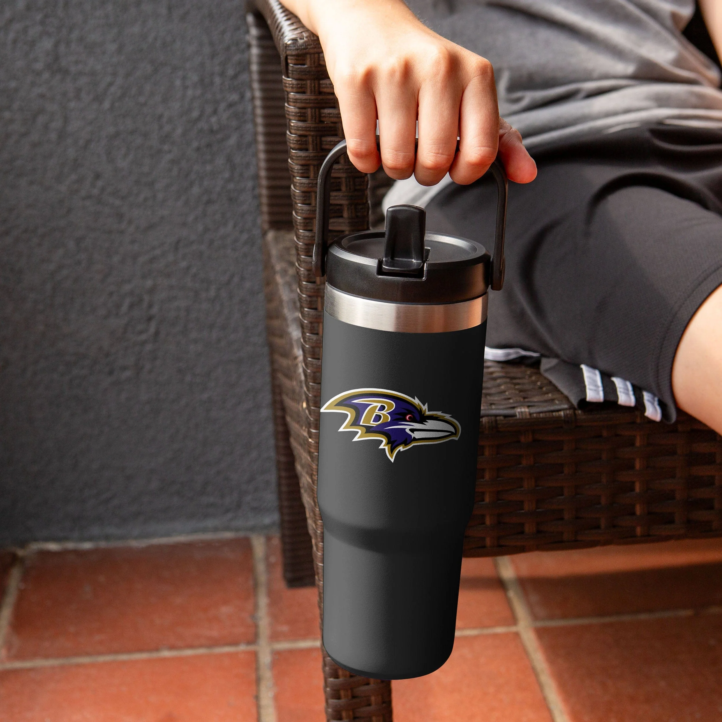 Baltimore Ravens NFL 30 oz Straw Tumbler - Image 4