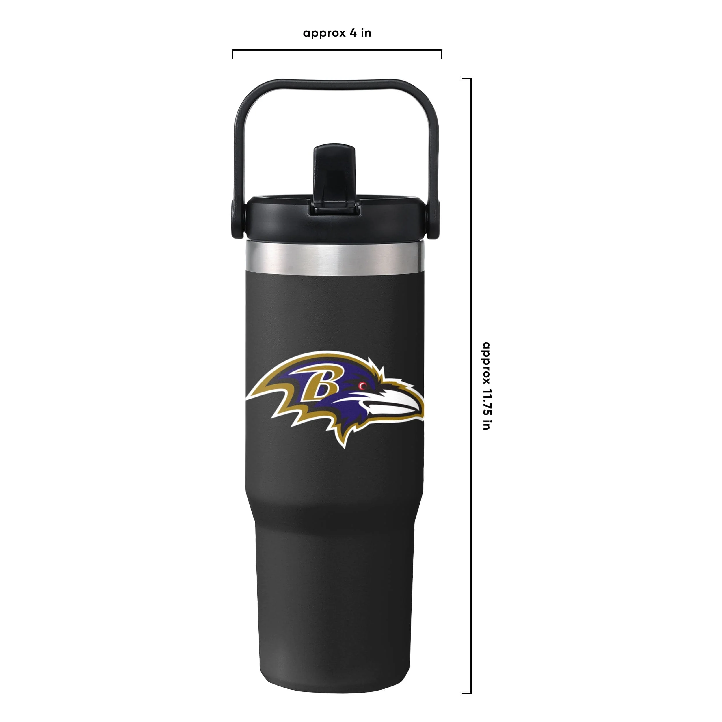 Baltimore Ravens NFL 30 oz Straw Tumbler - Image 5