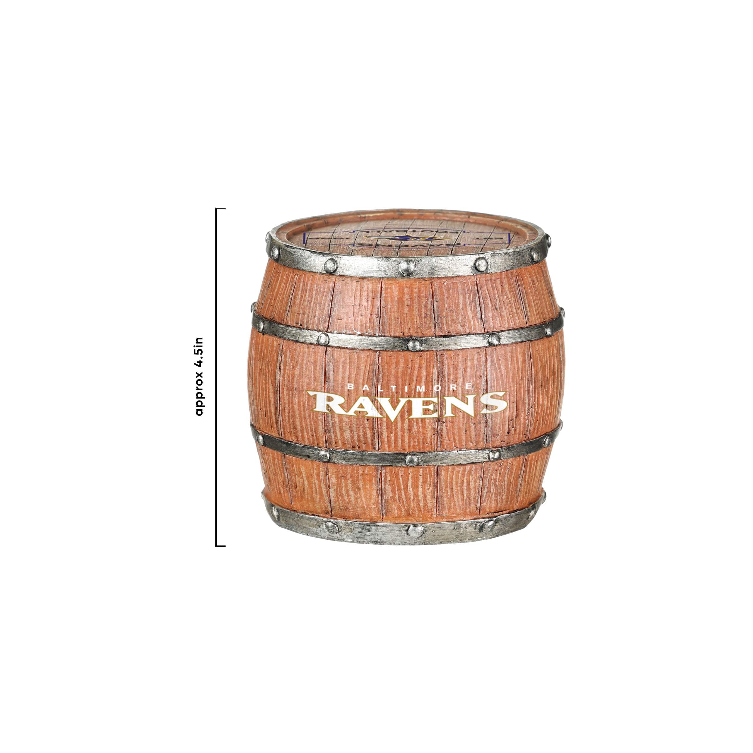 Baltimore Ravens NFL 5 Pack Barrel Coaster Set - Image 6