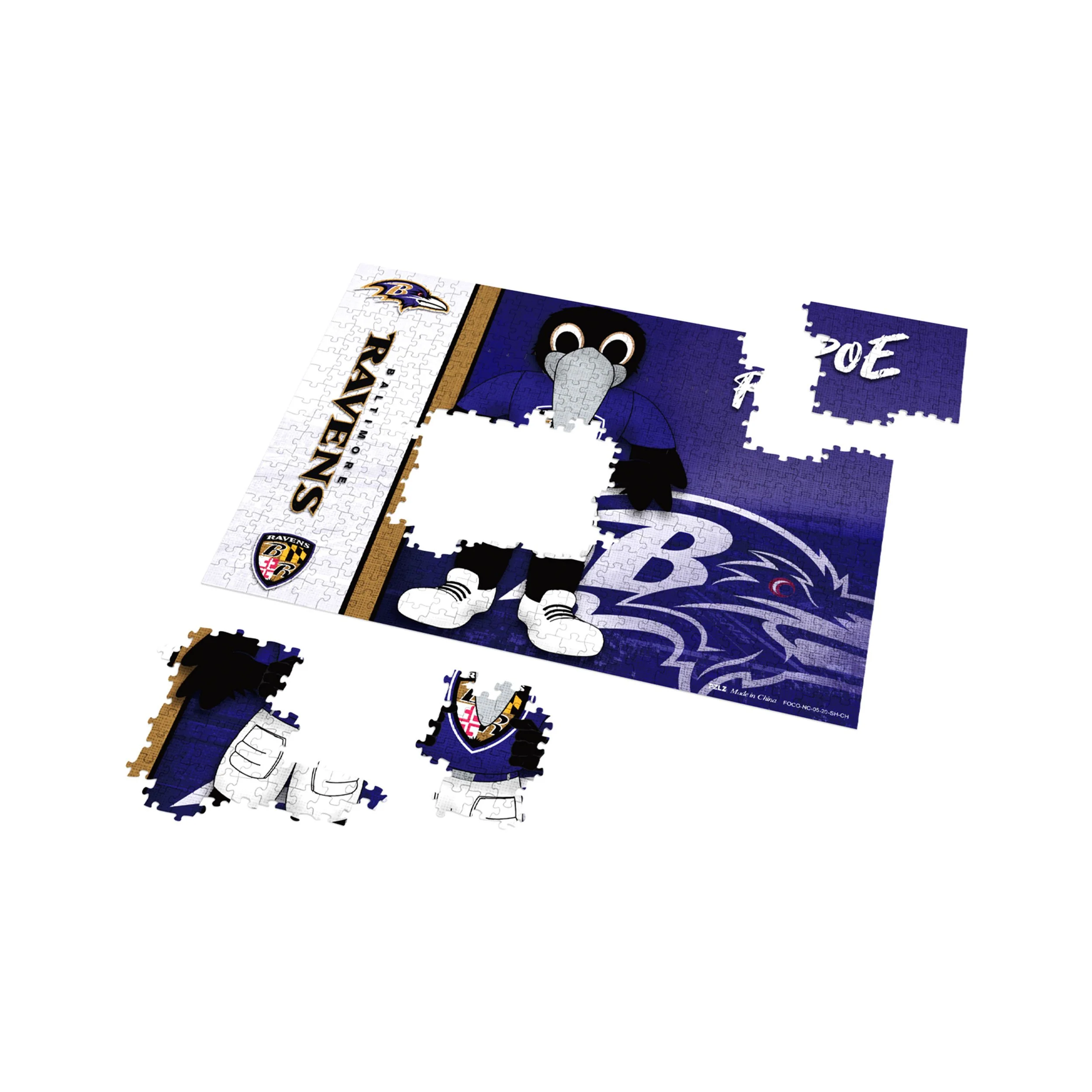 Baltimore Ravens NFL 500 Piece Jigsaw Puzzle PZLZ Mascot - Poe - Image 3