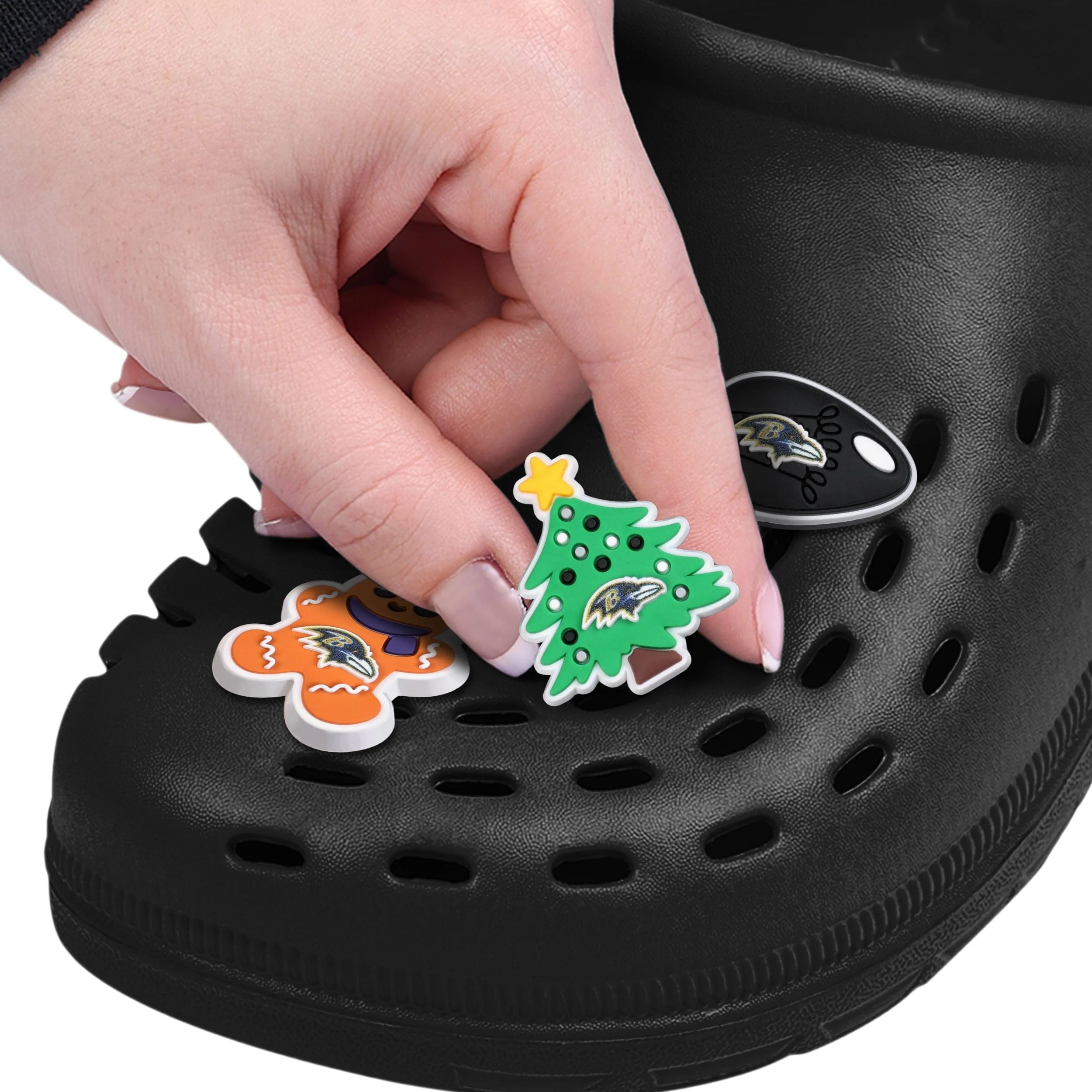 Baltimore Ravens NFL 6 Pack Holiday Team Clog Charms - Image 3
