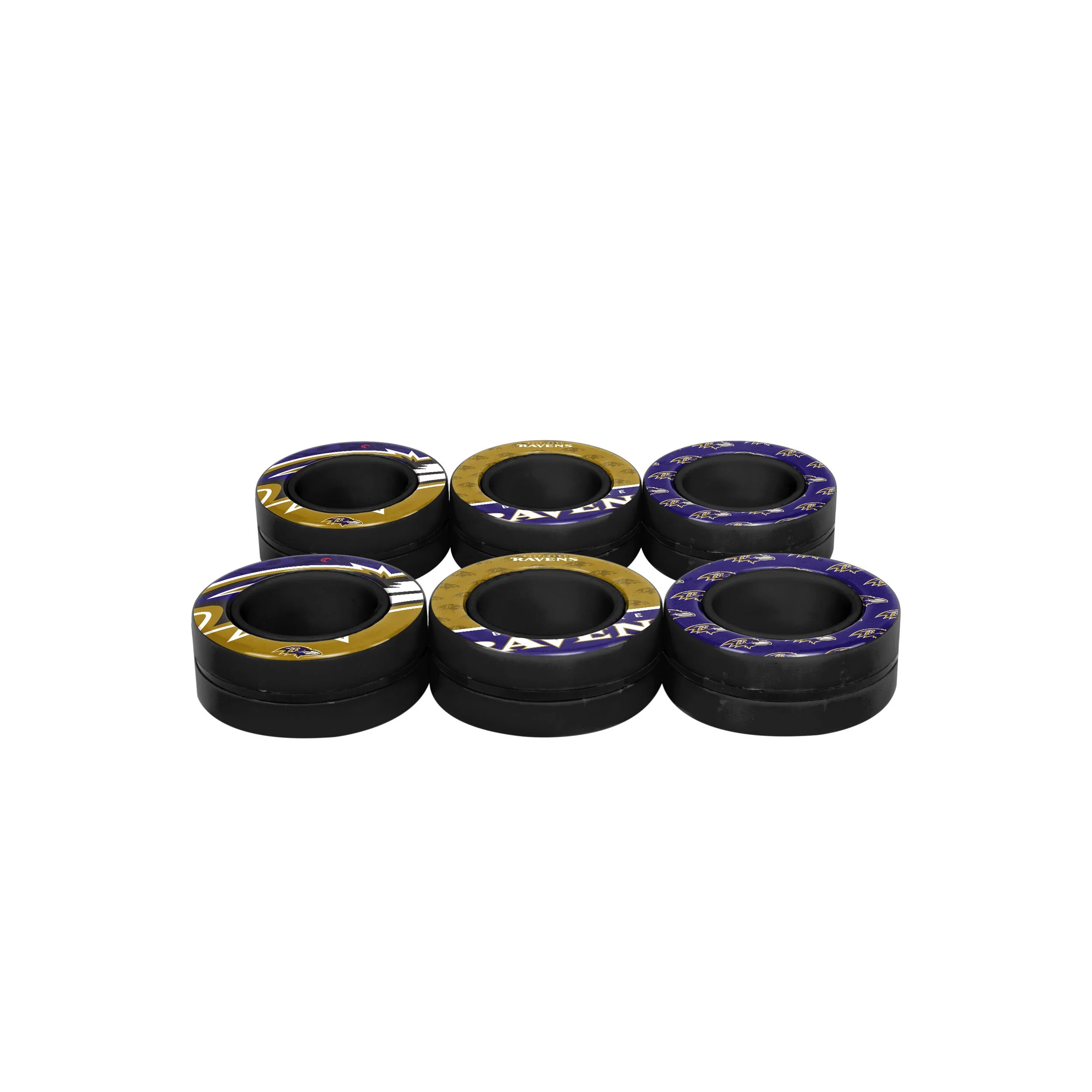 Baltimore Ravens NFL 6 Pack Magnetic Finger Rings - Image 3